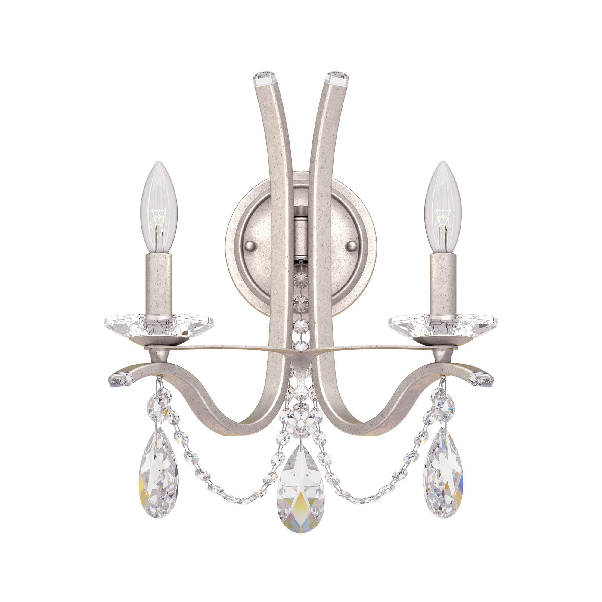 Shown in Antique Silver finish and Clear Radiance crystal