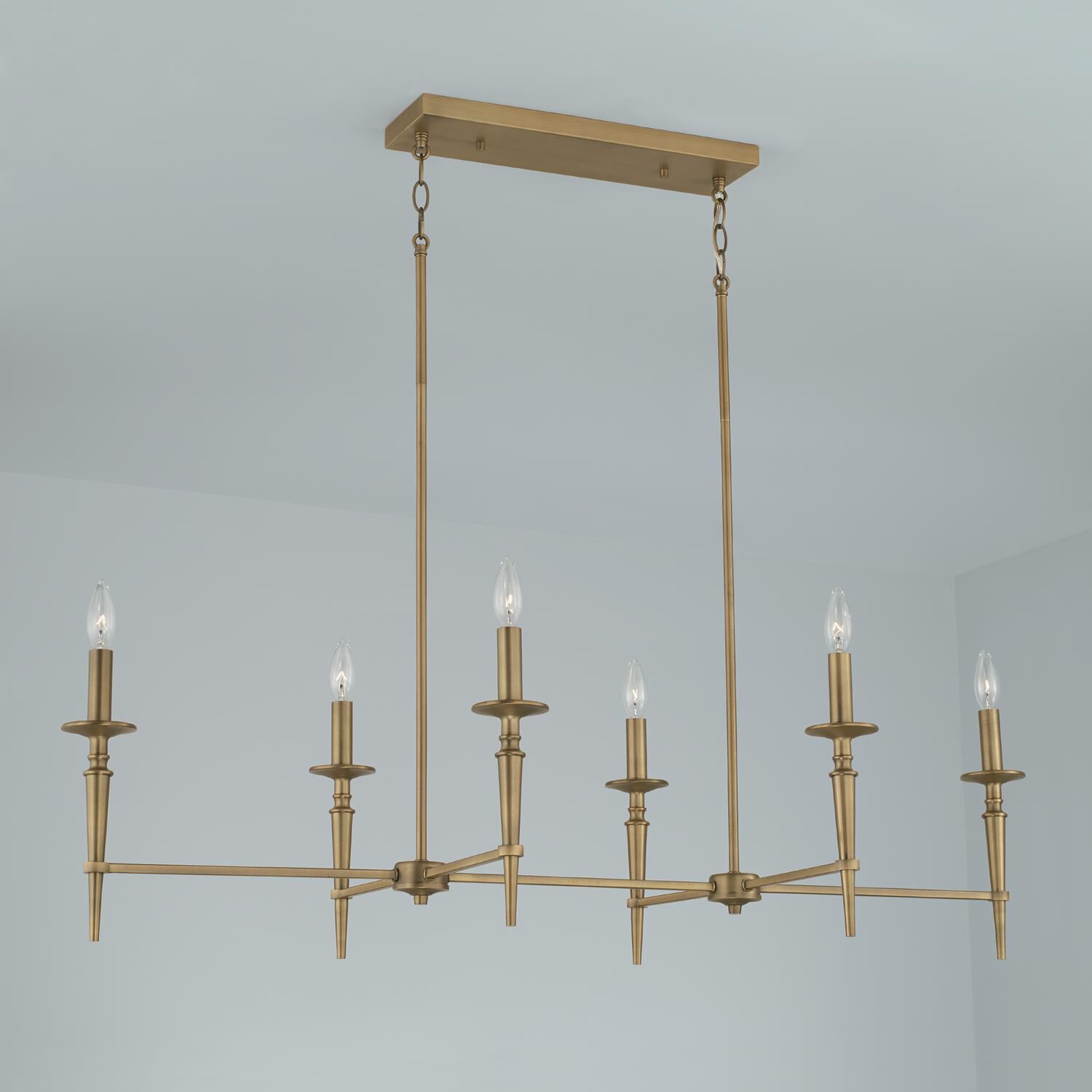 Abby様 Abbie 48 Inch 6 Light Linear Suspension Light | Capitol Lighting