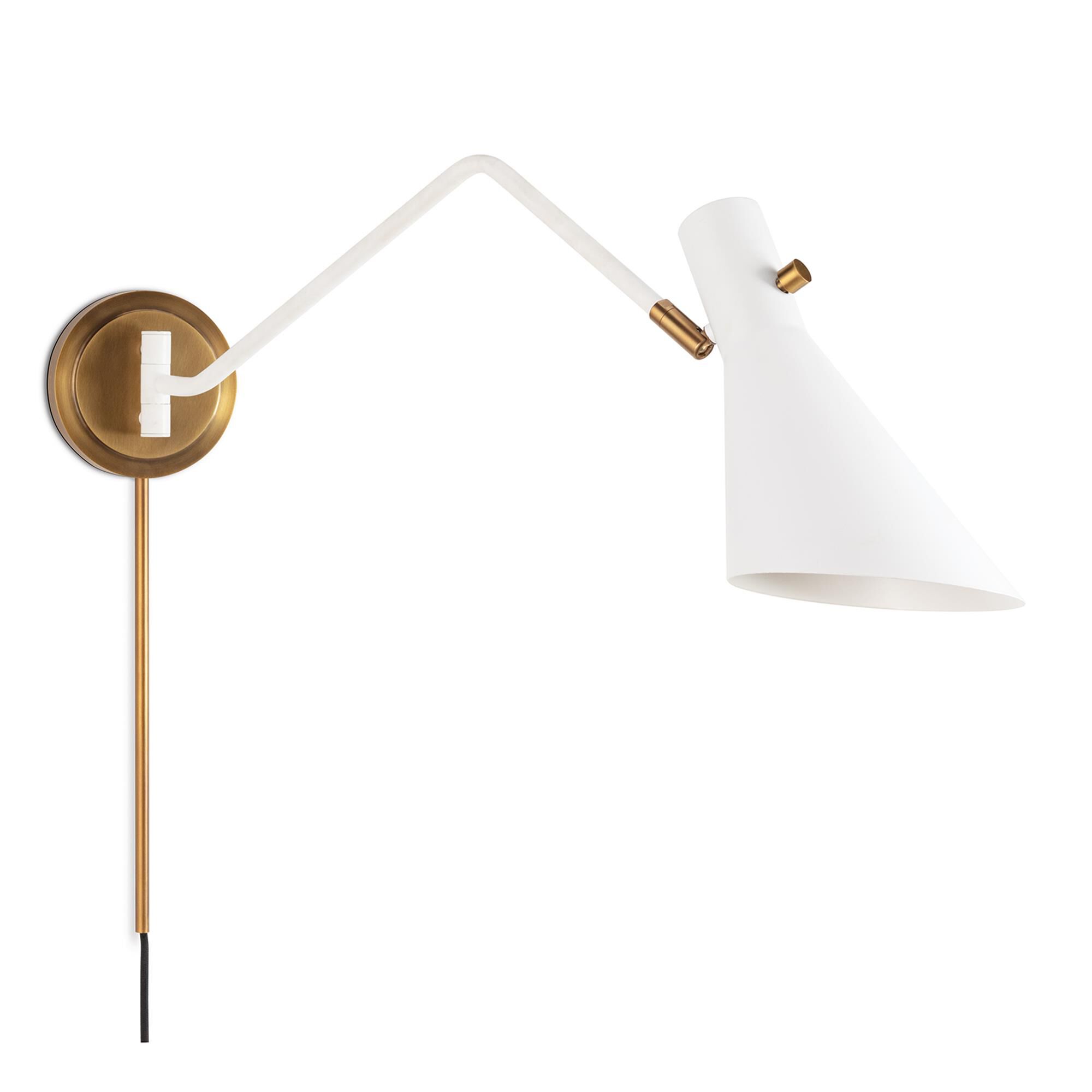 Shown in White finish and - None - shade