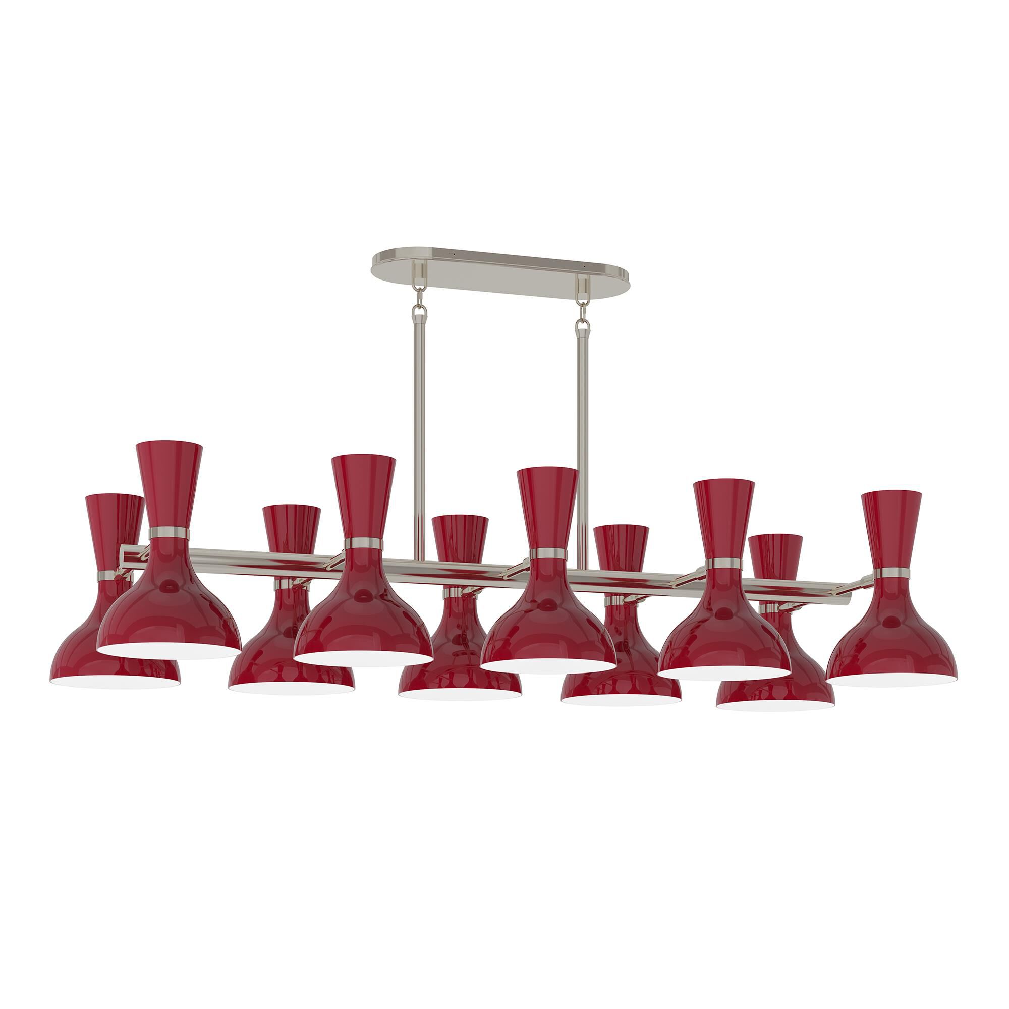 Shown in Silver finish and Oxblood shade