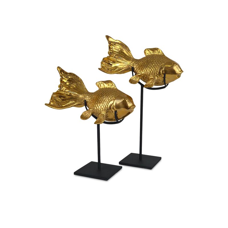 Goldfish Sculpture by Currey and Company