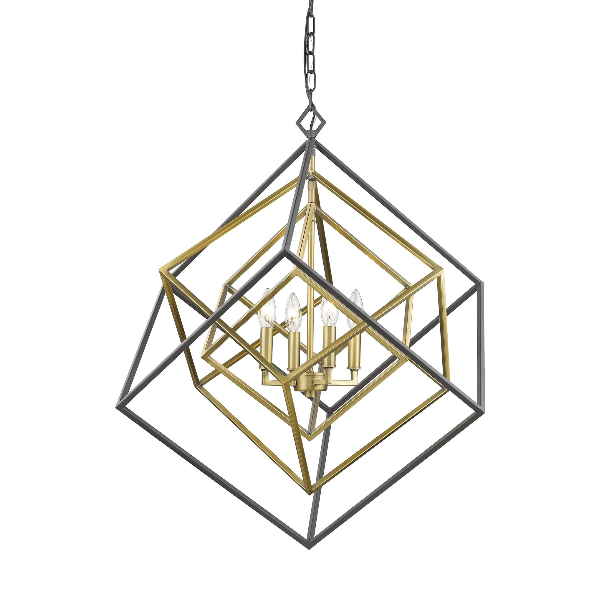 Shown in Olde Brass + Bronze finish and --- glass and --- shade