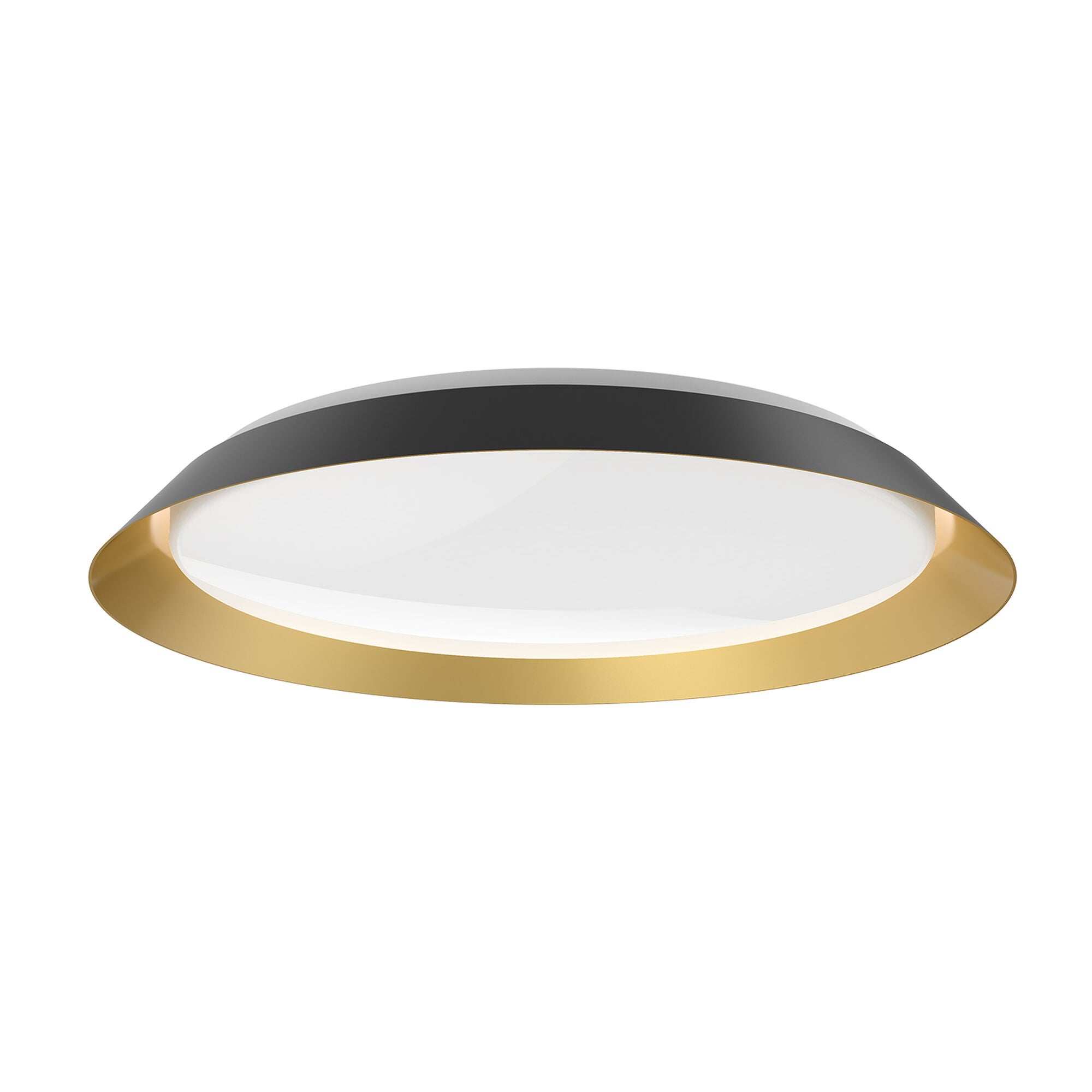 Shown in Black and Gold finish and Frosted Acrylic Diffuser glass