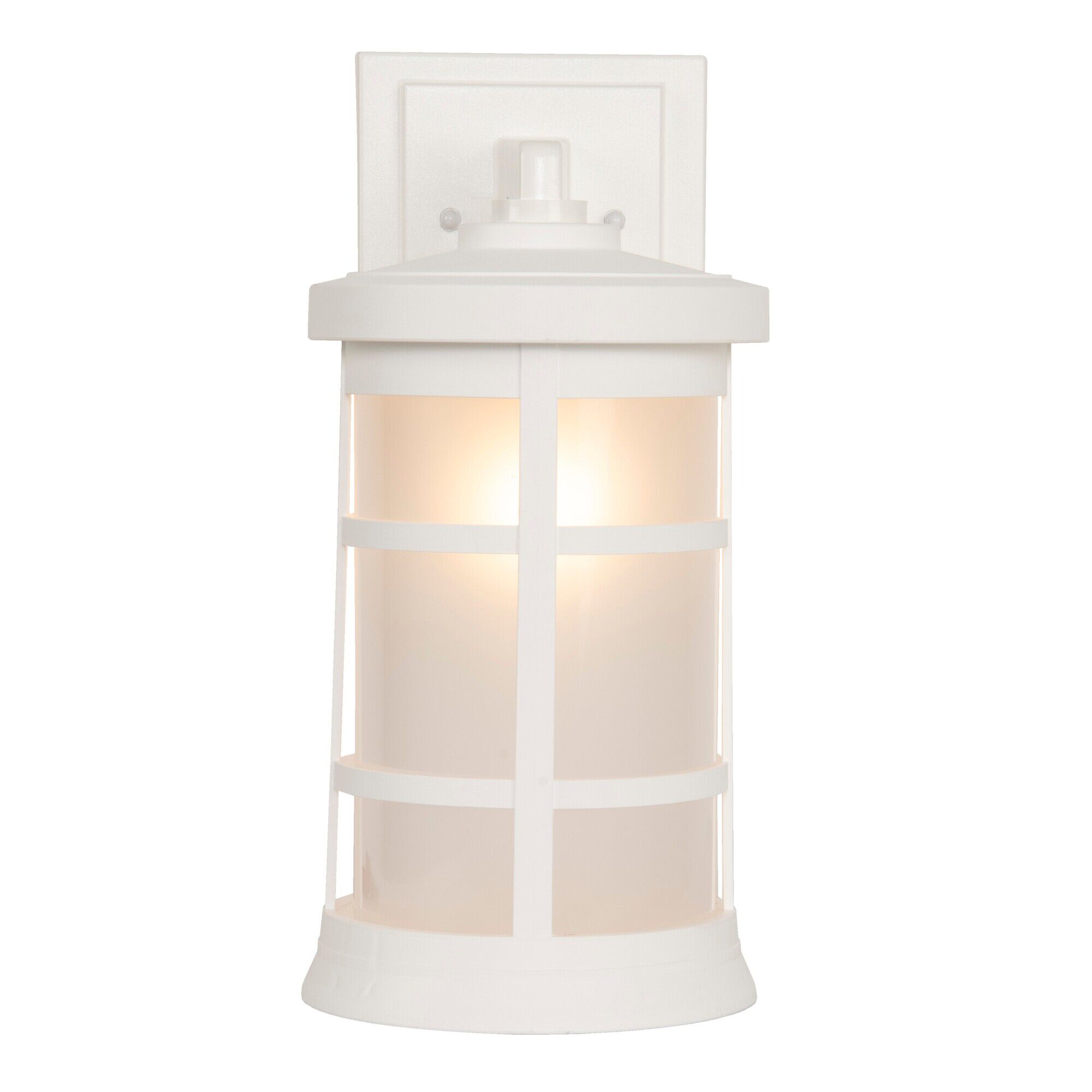 Shown in Textured White finish and Frosted Polycarbonate shade