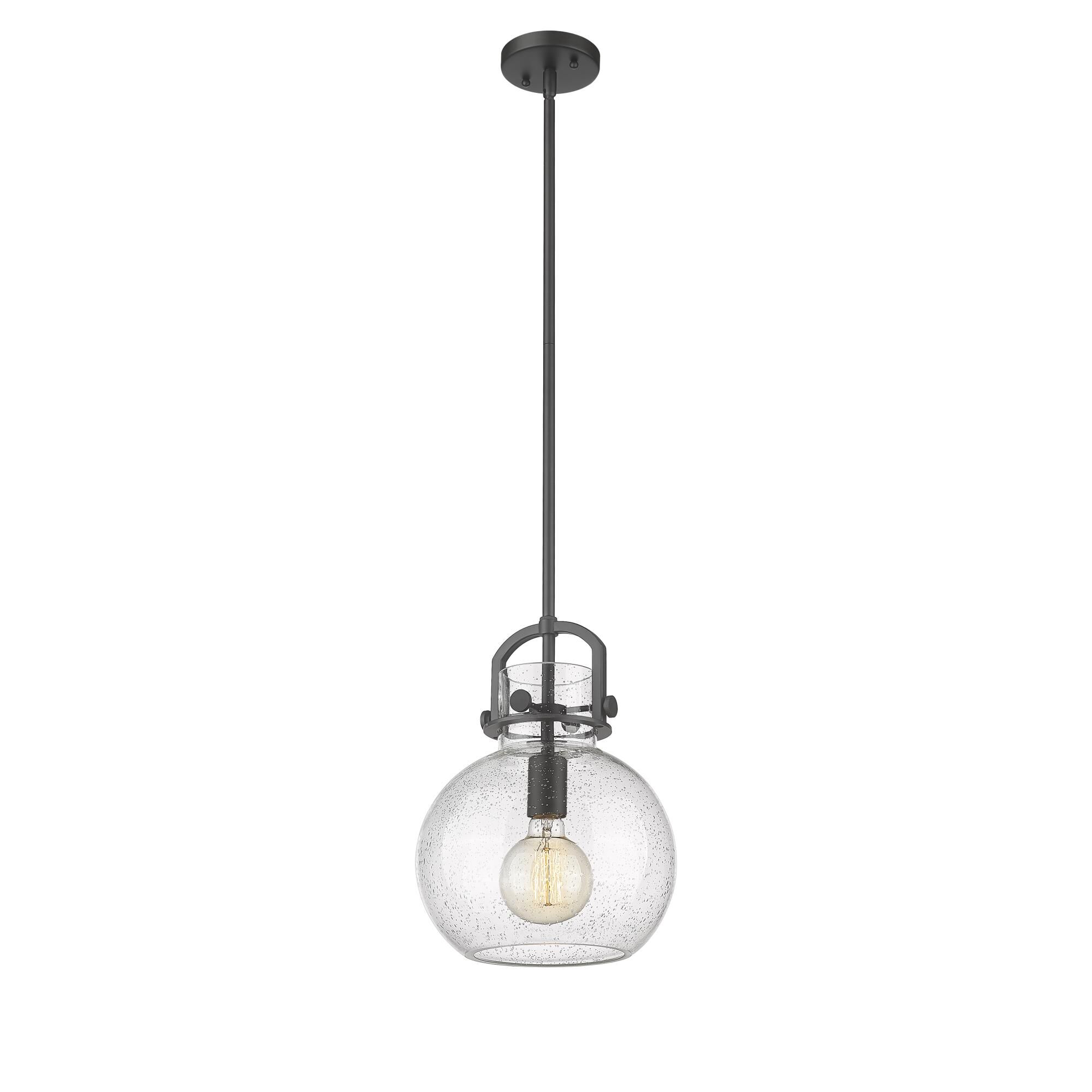 Shown in Matte Black finish and Seedy glass