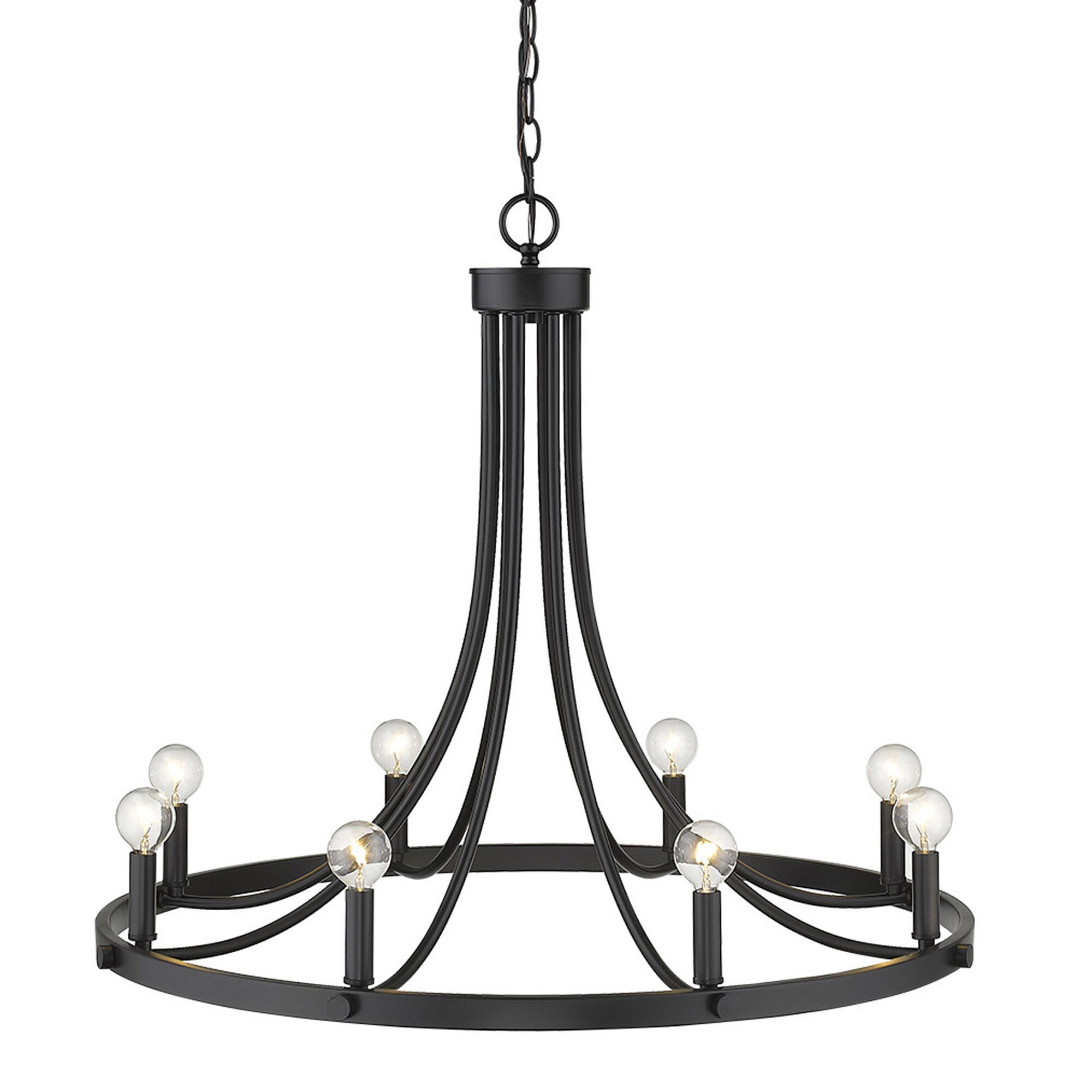 Shown in Matte Black finish and -- glass and -- shade
