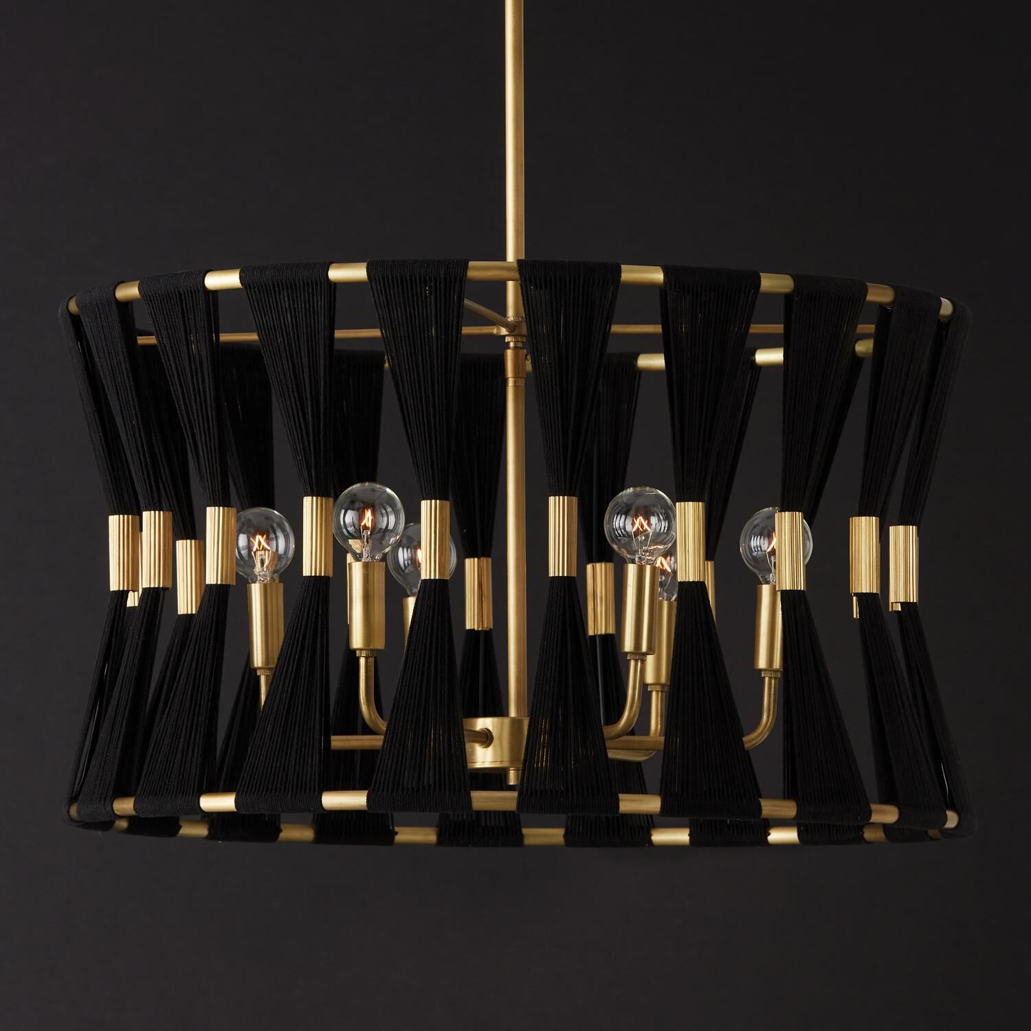 Shown in Black Rope And Patinaed Brass finish