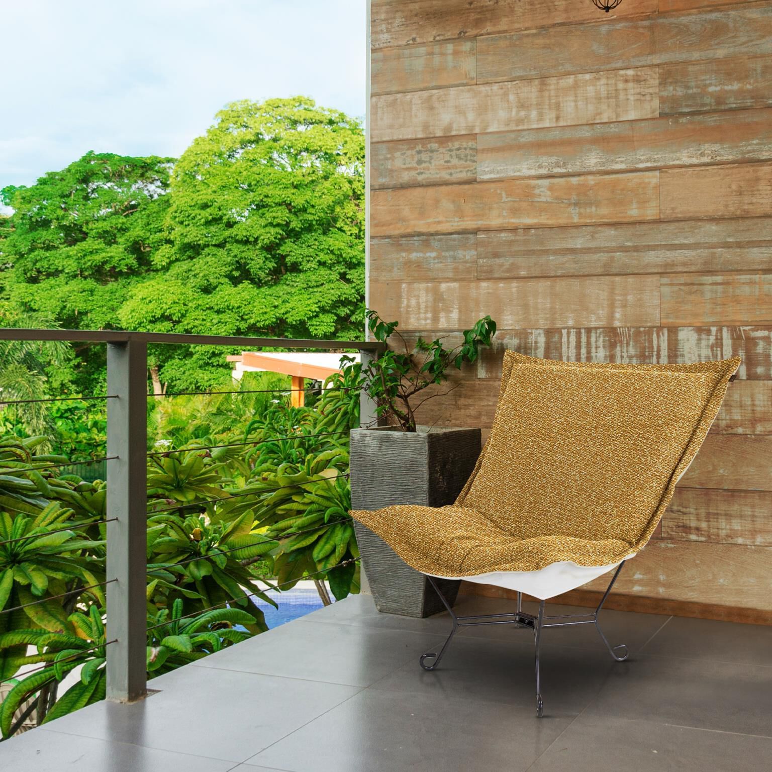 The Alicante Puff Accent Chair by Howard Elliott Collection