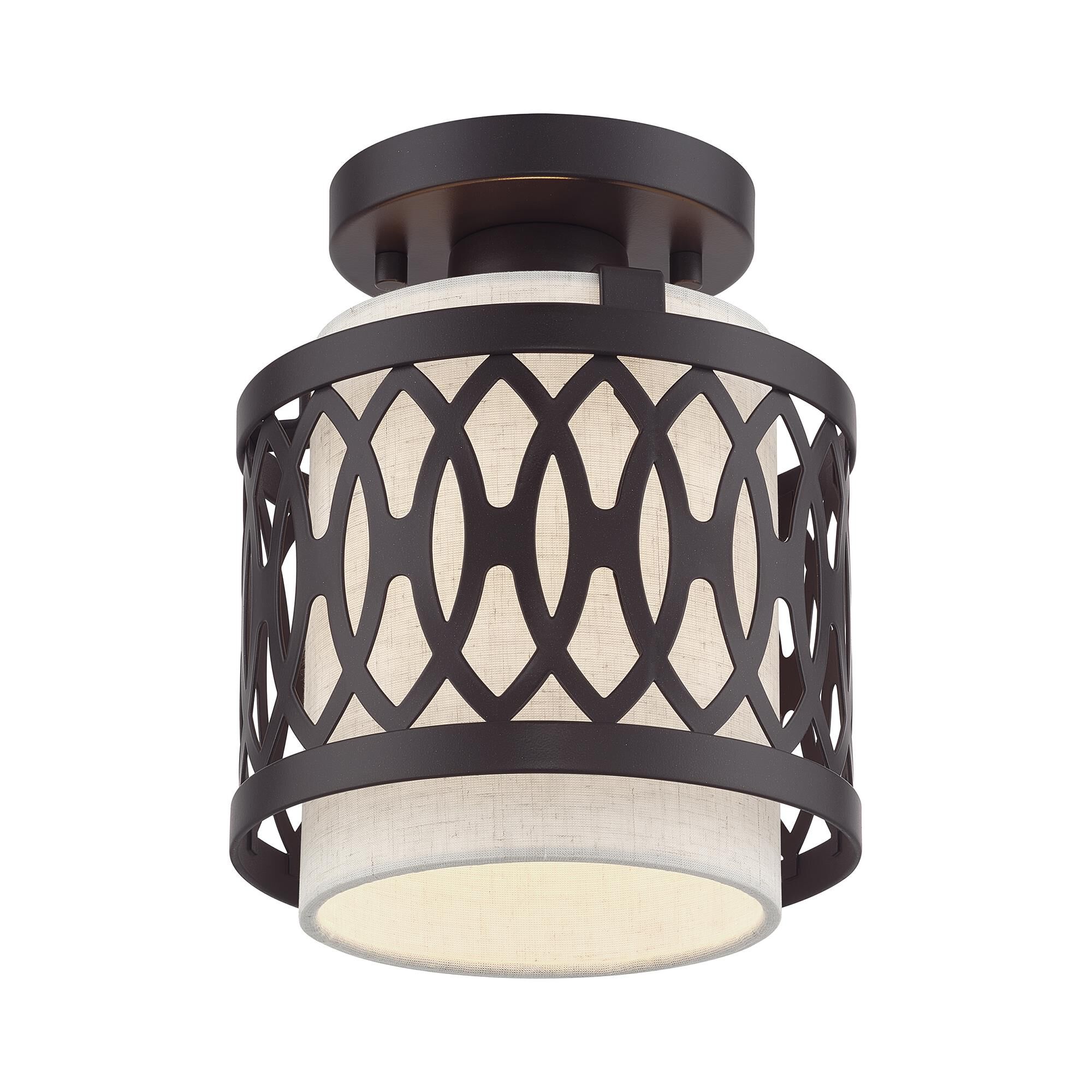Vistaview 7 Inch Semi Flush Mount by Livex Lighting