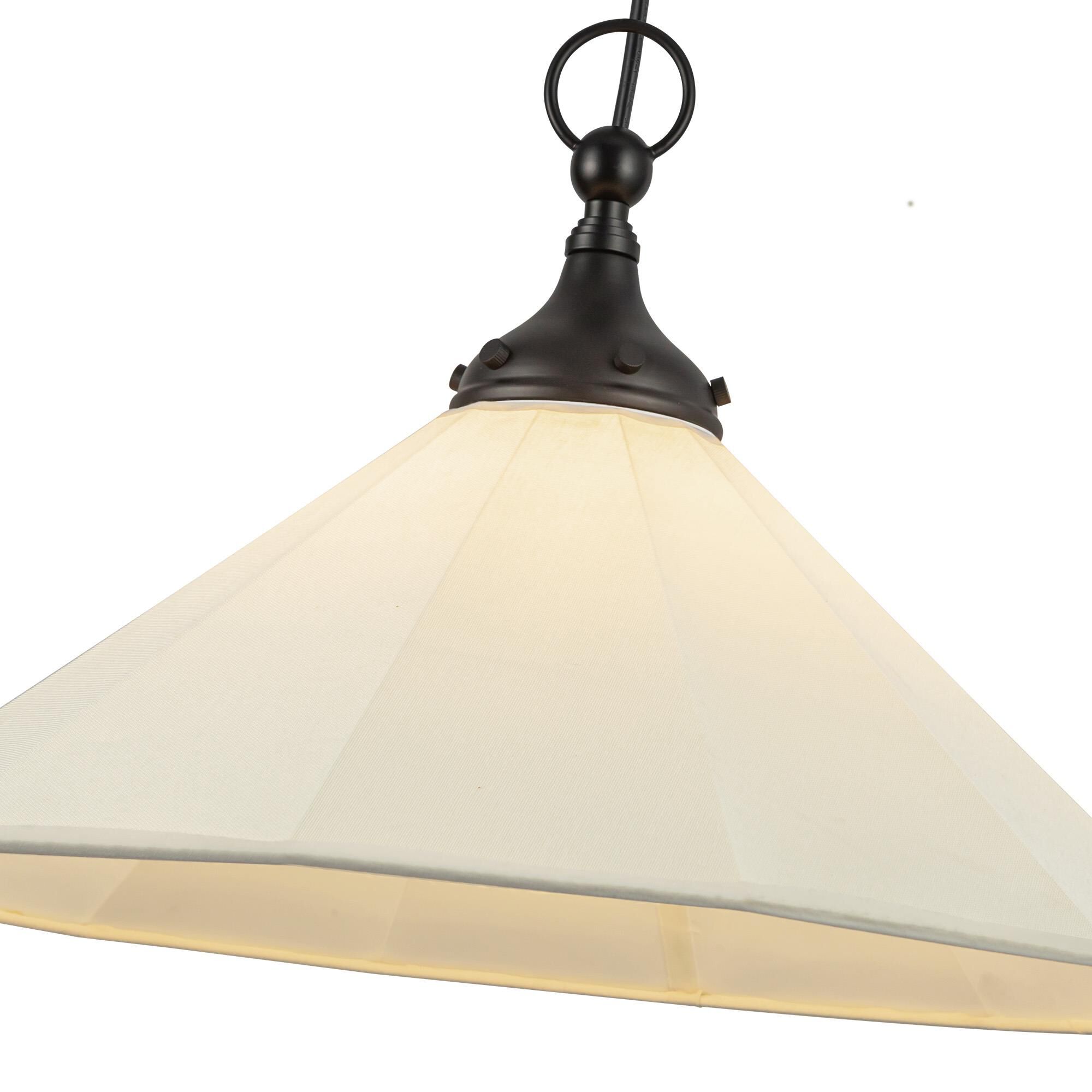 Shown in Matte Black finish and White Linen shade
