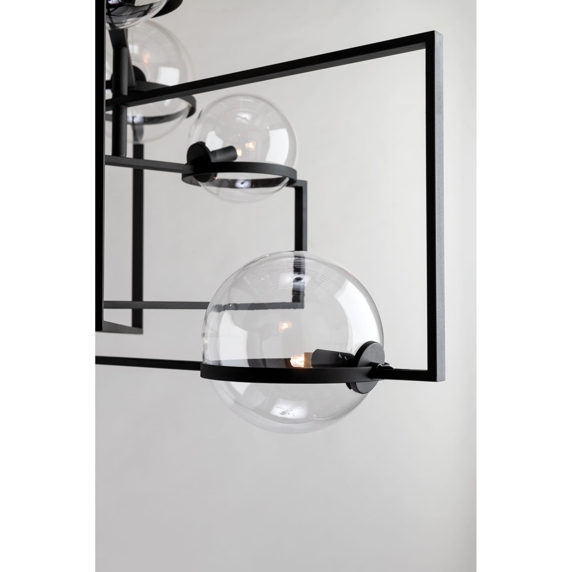 Shown in Textured Black finish and Clear glass