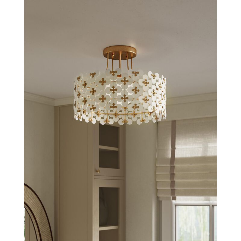 Spring Flower 16 Inch Semi Flush Mount by Currey & Company