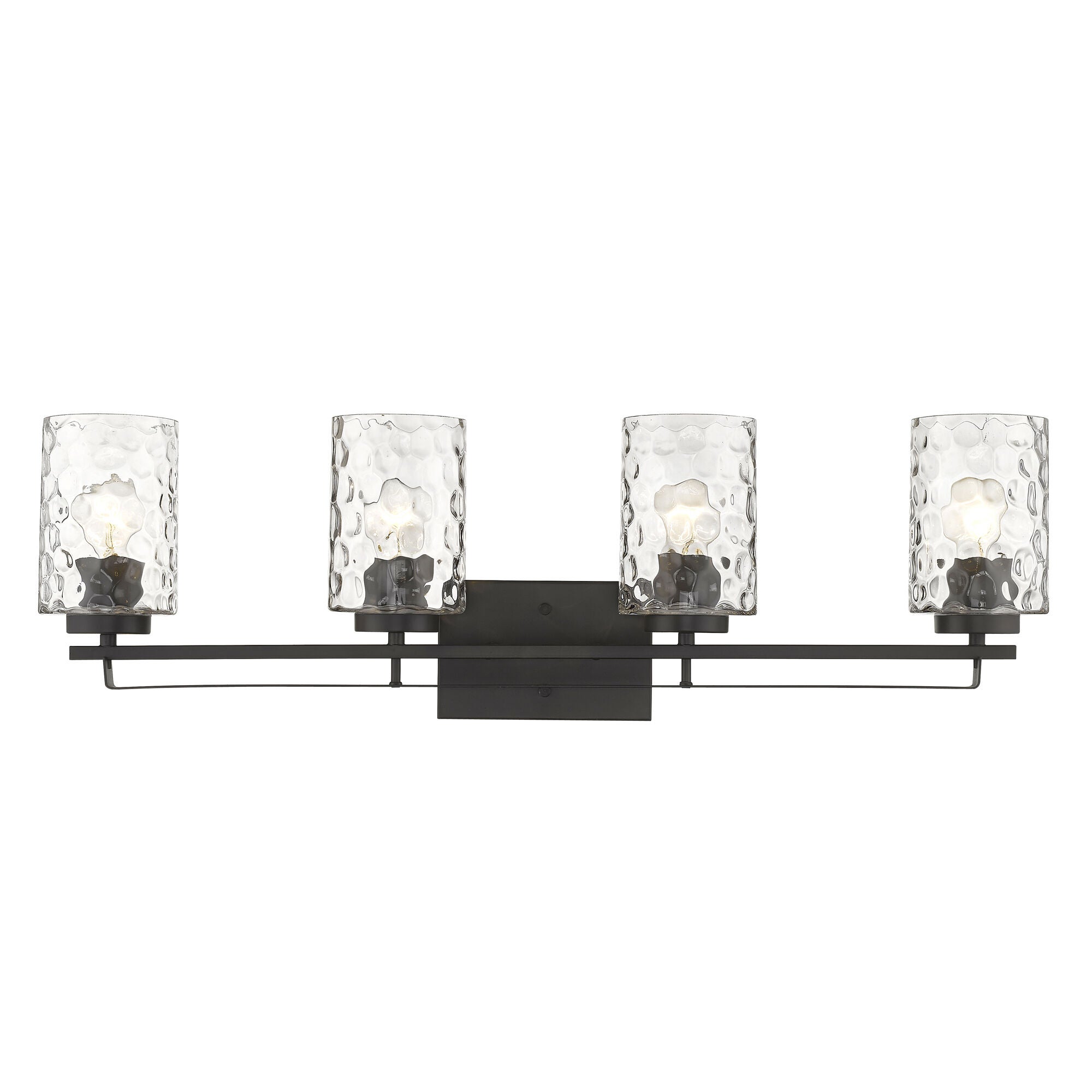 Shown in Oil-Rubbed Bronze finish and Clear glass and Clear, Optic Cylindrical Glass shade