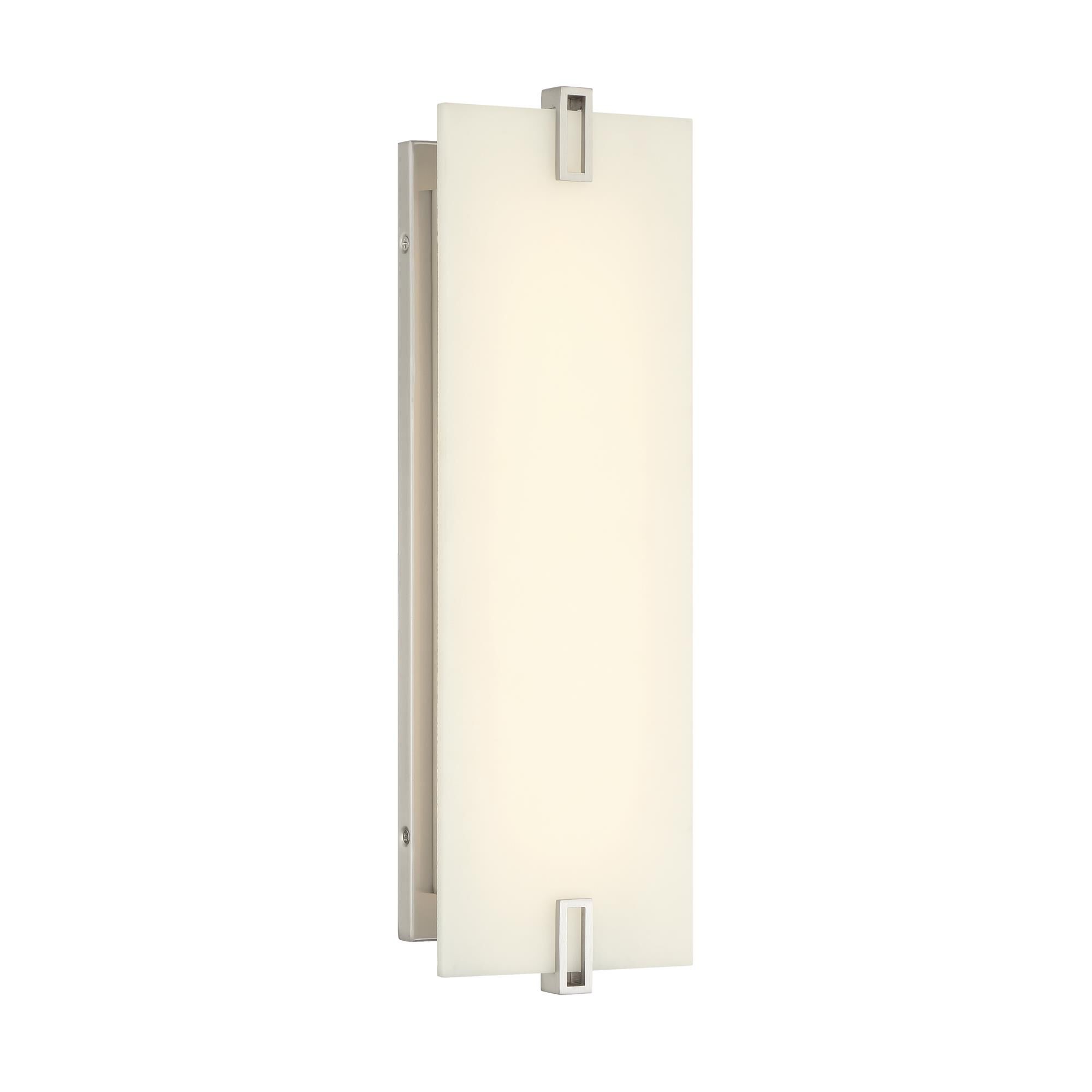 Shown in Brushed Nickel finish and White glass and Faux Alabaster shade