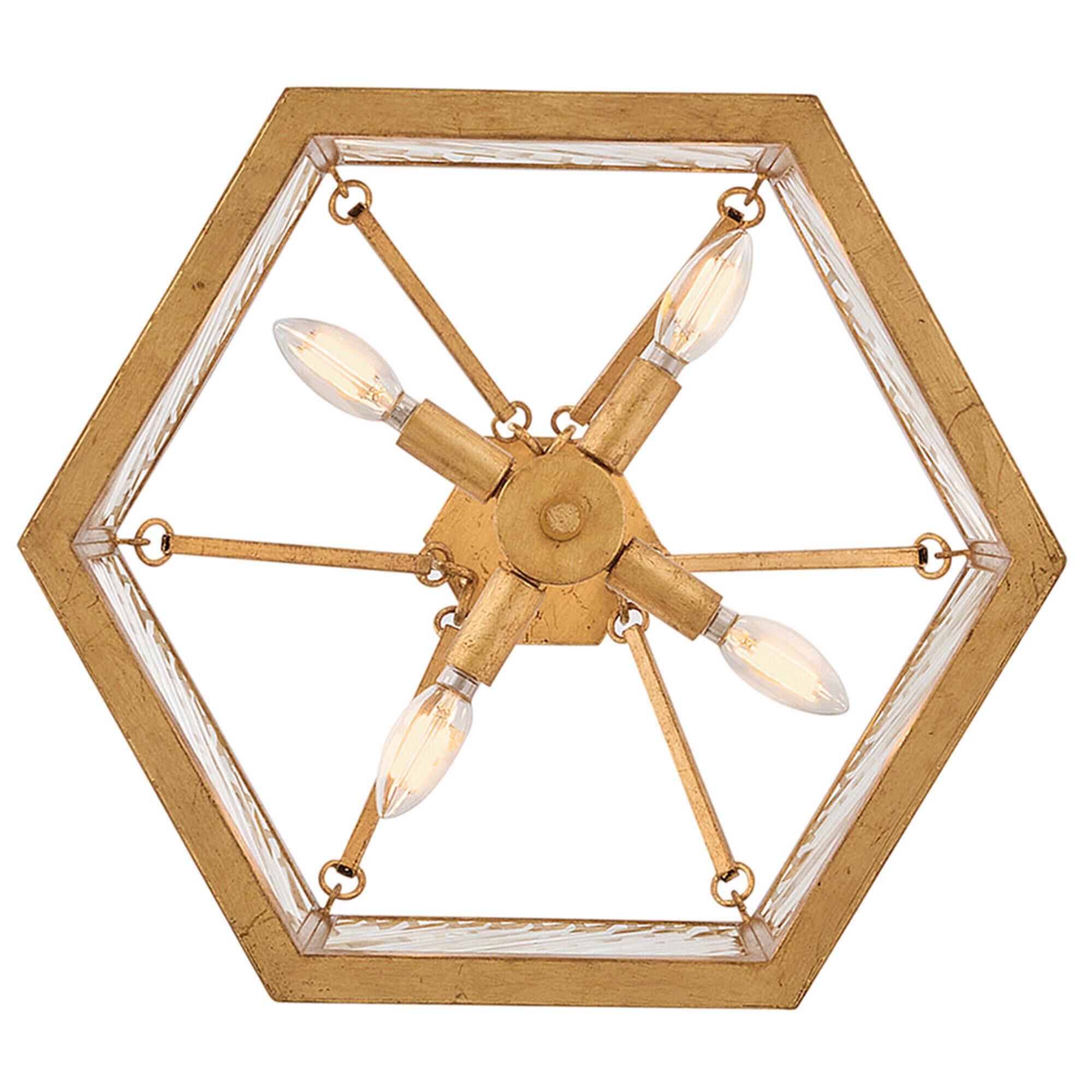 Sura 19 Inch 4 Light Semi Flush Mount,