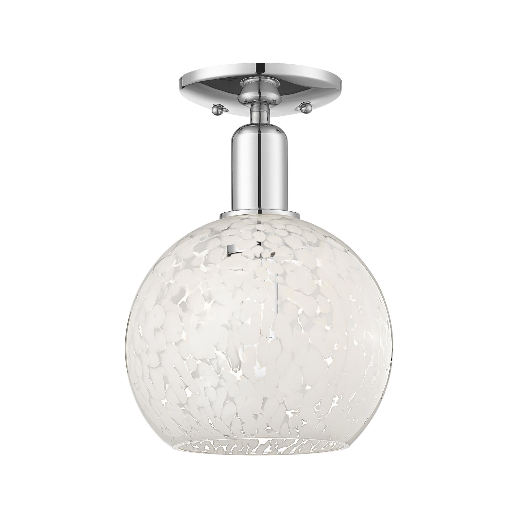 Bruno Marashlian White Mouchette Semi Flush Mount by Innovations Lighting