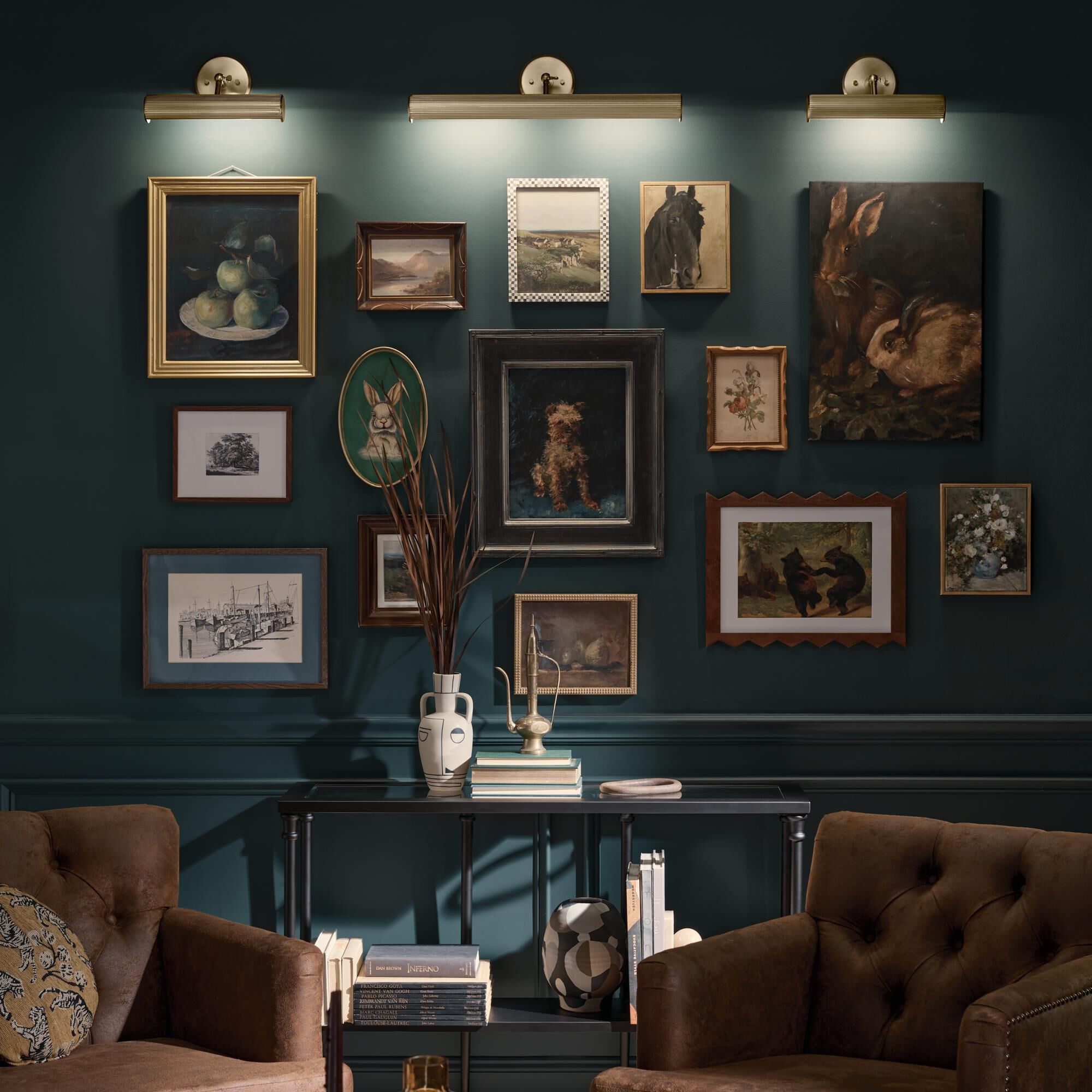 Shown in Champagne Bronze finish and Metal, Cylinder and Ribbed shade