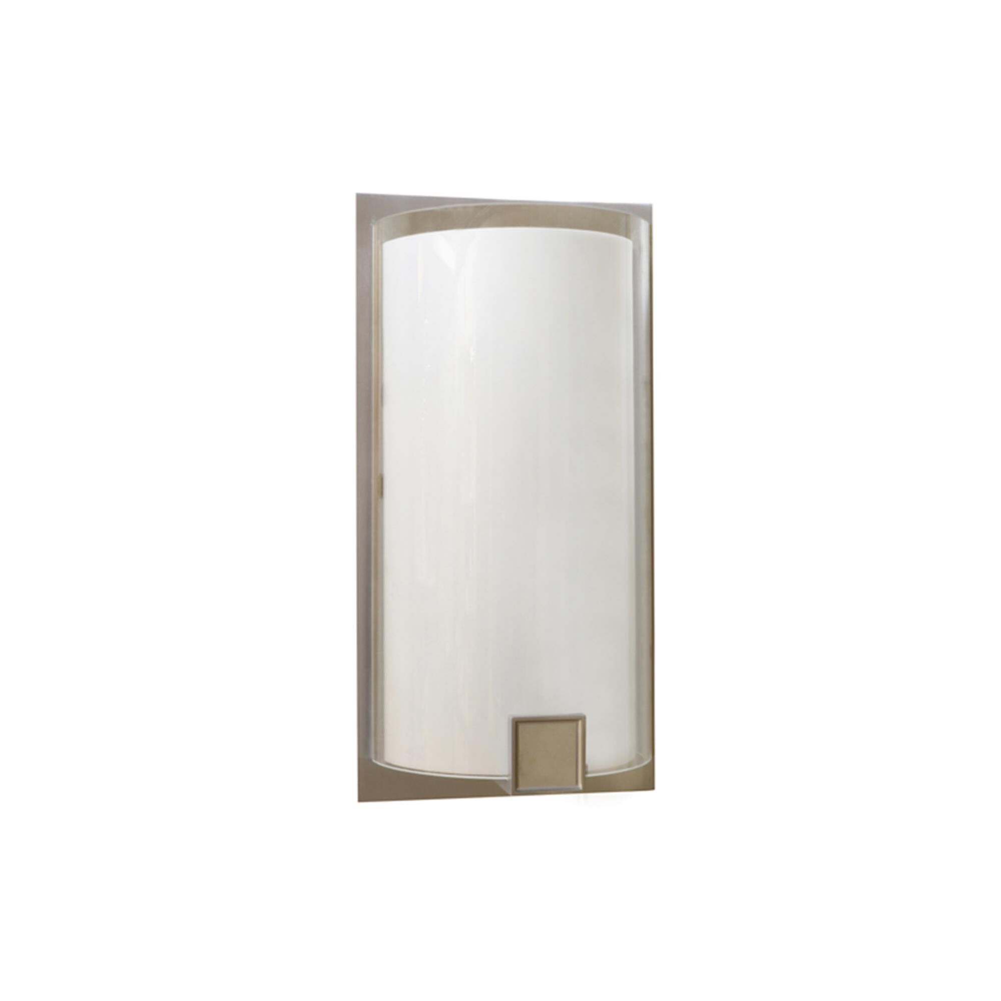 Shown in Satin Nickel finish and White Acrylic glass and No Accent accent