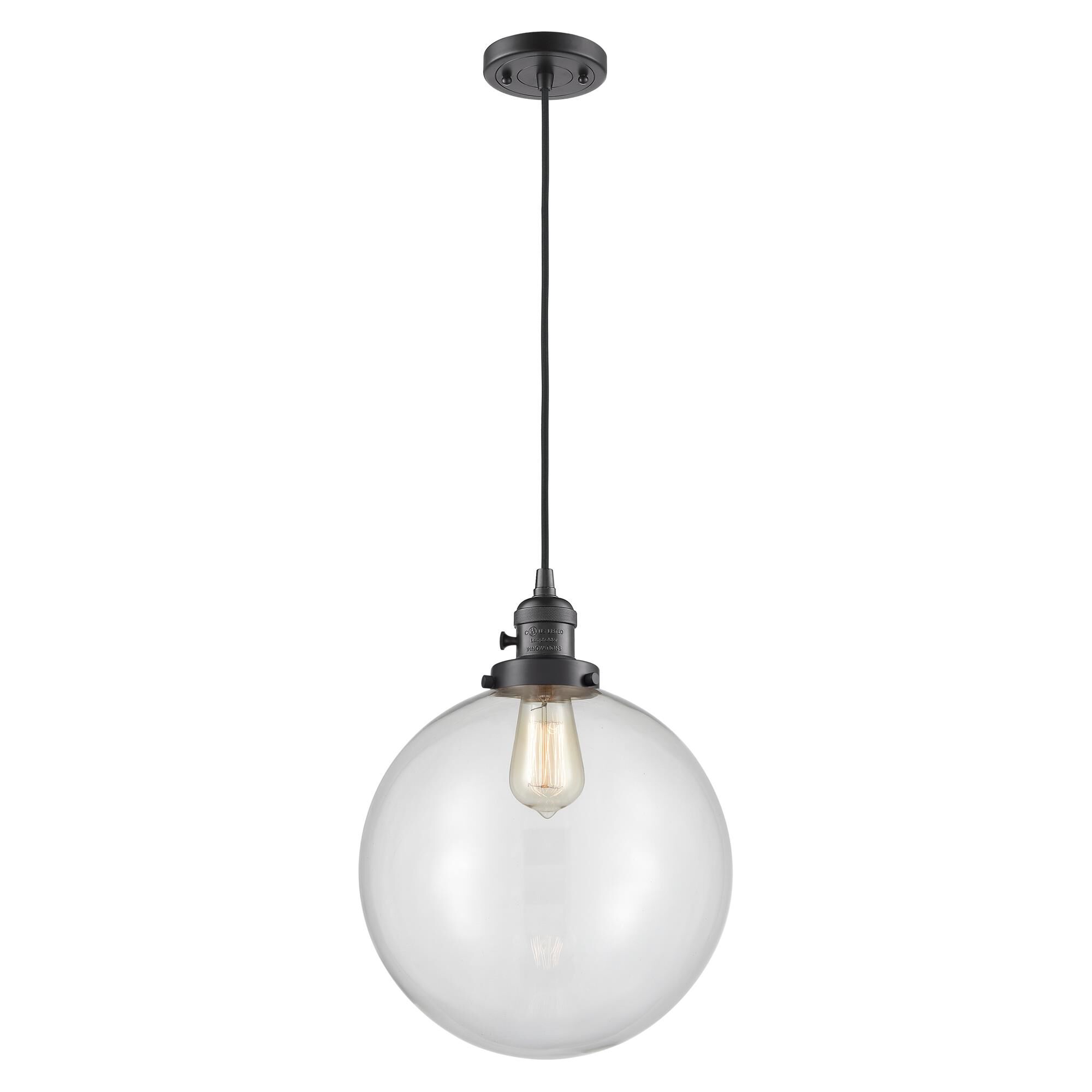 Shown in Oil Rubbed Bronze finish and Clear glass