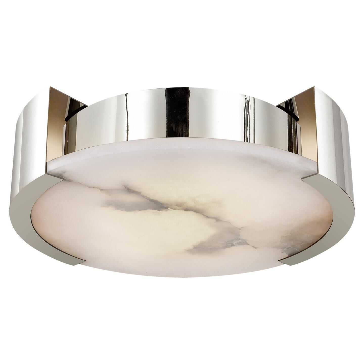 Shown in Polished Nickel finish and Alabaster glass