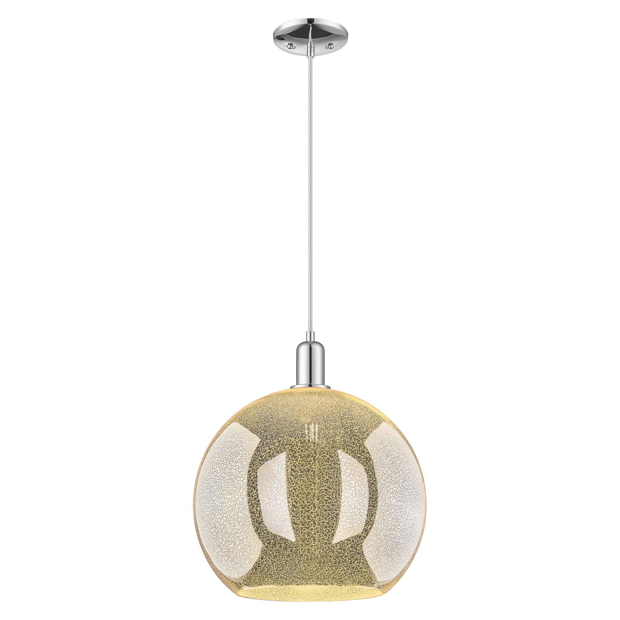 Shown in Polished Chrome finish and Mercury glass