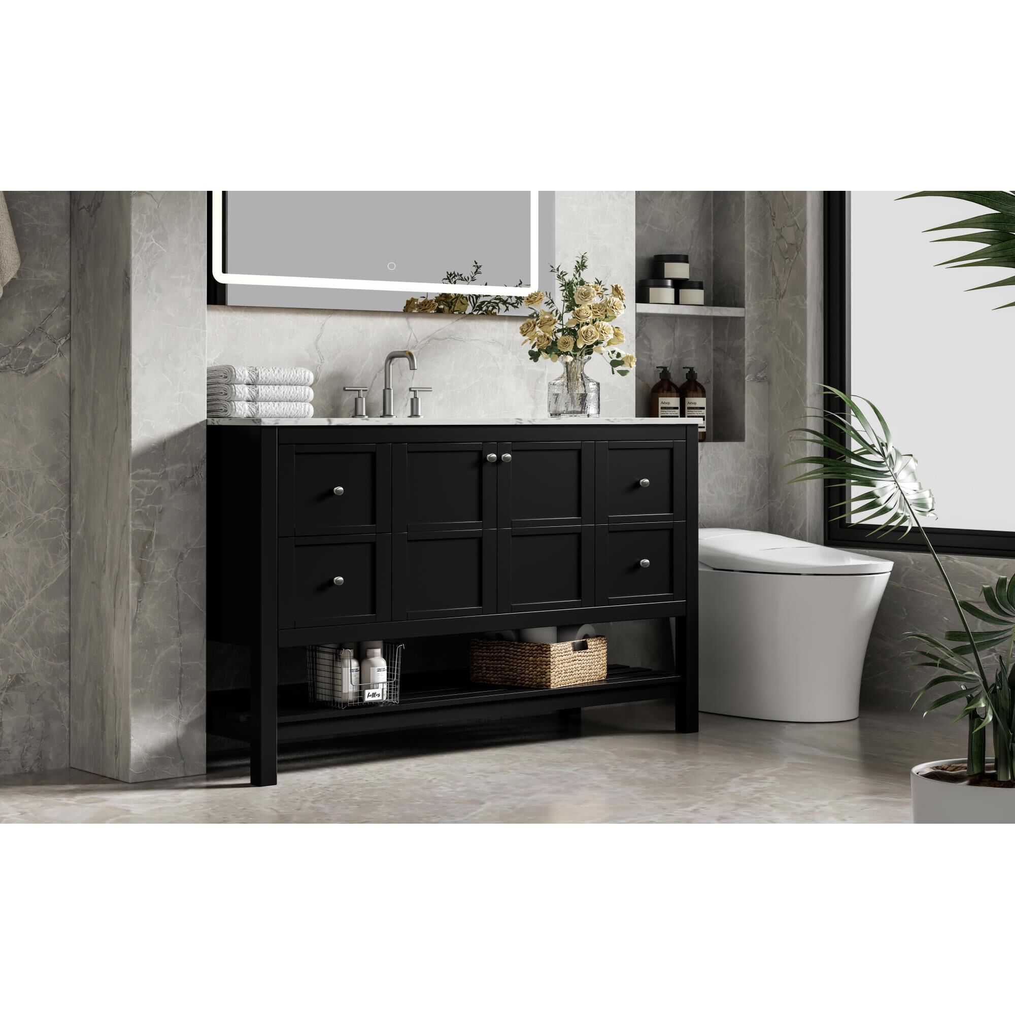 Theo 54 Inch Bath Vanity by Elegant Dcor