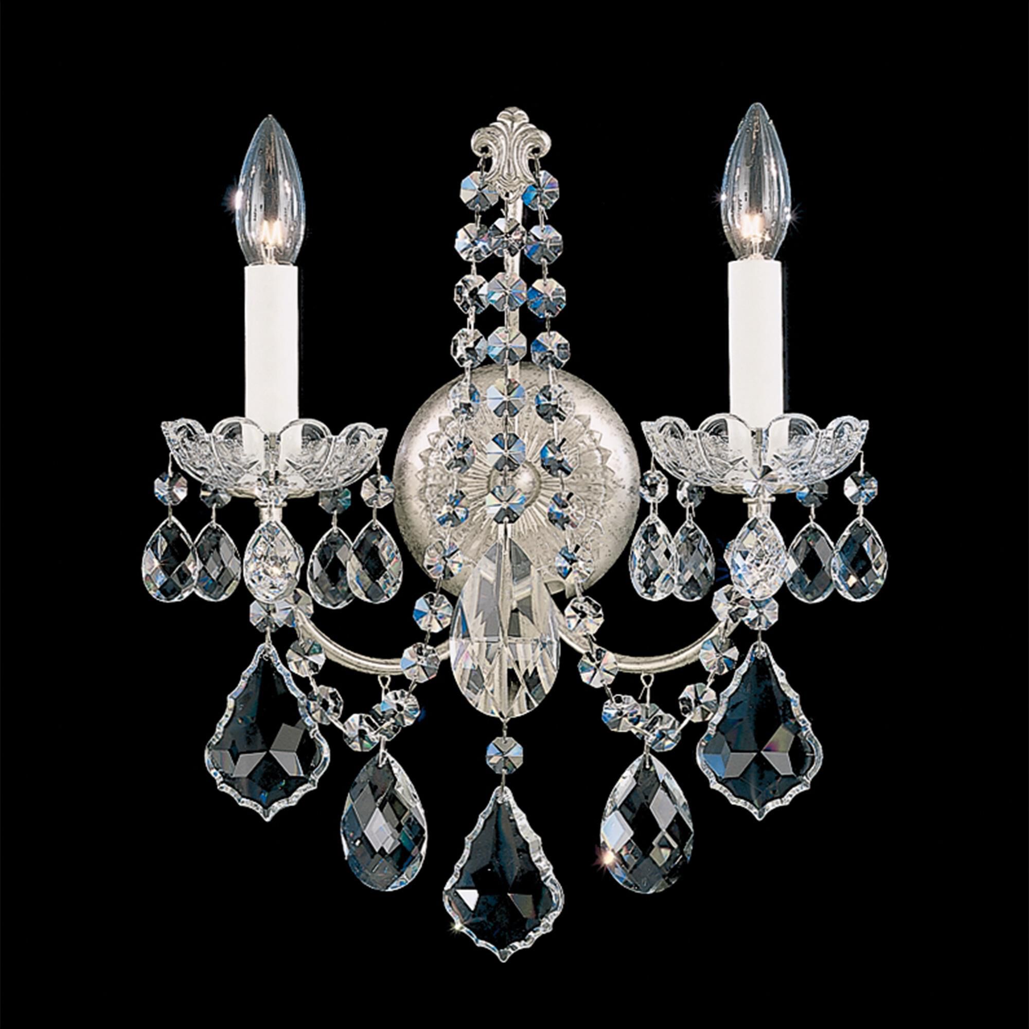 Shown in Antique Silver finish and Clear Radiance crystal
