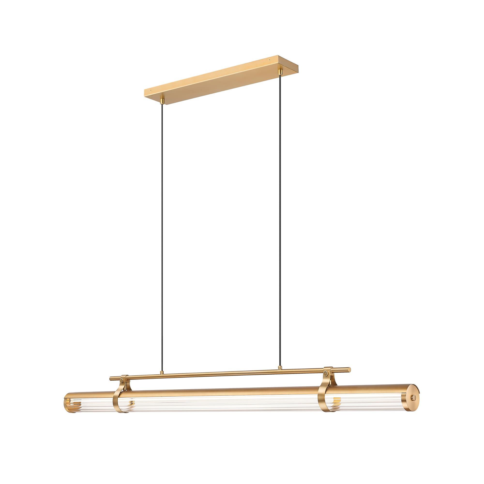 Shown in Modern Gold finish and Clear glass