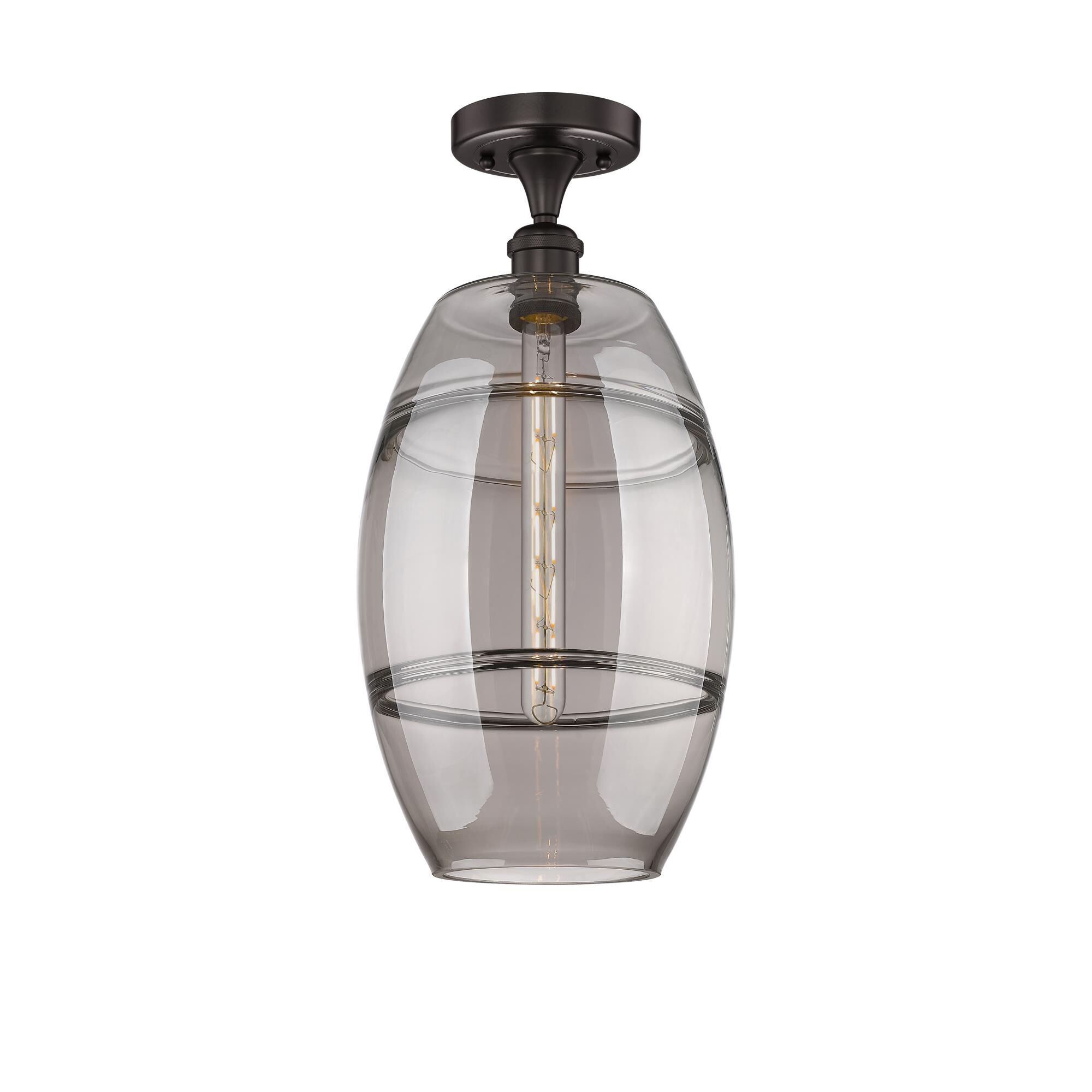 Shown in Oil Rubbed Bronze finish and Light Smoke glass