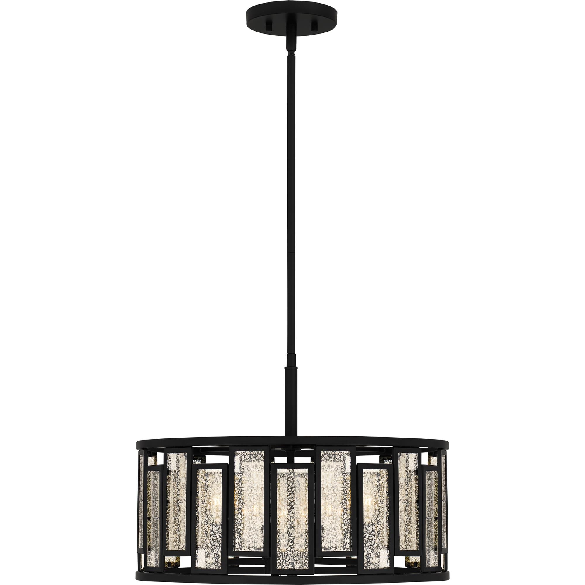 Shown in Matte Black finish and Mercury shade