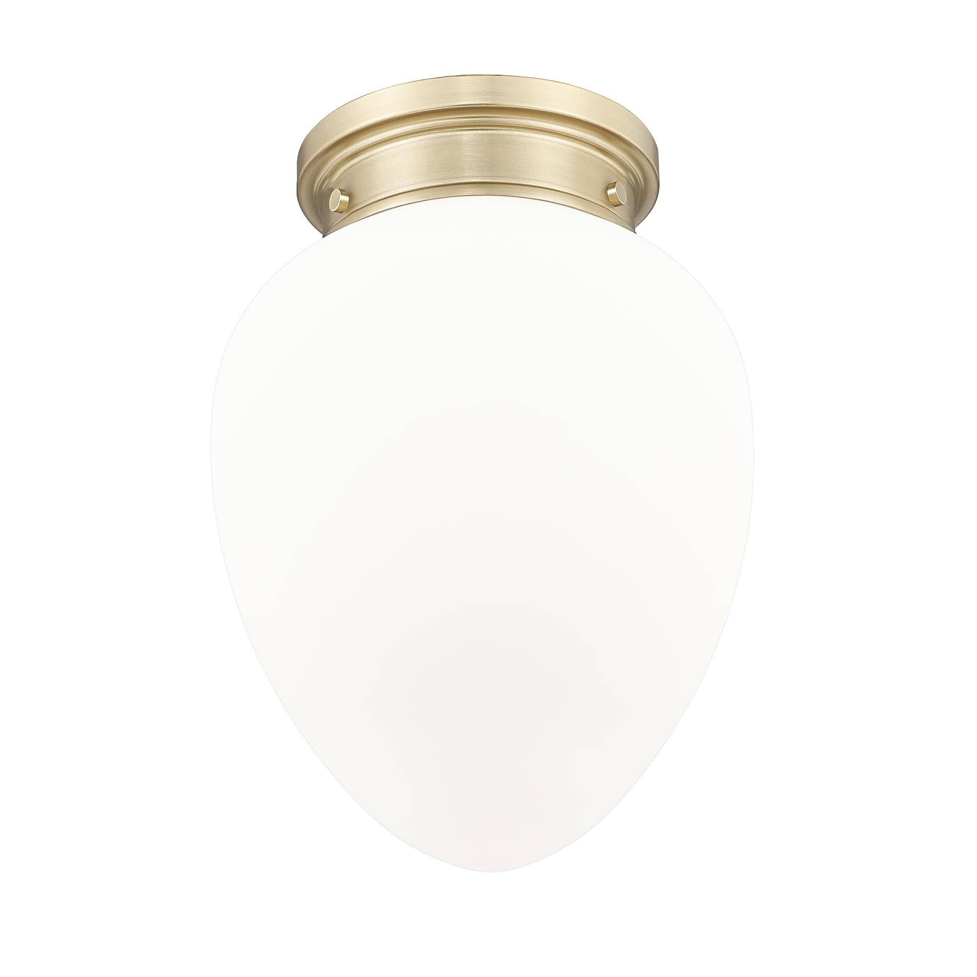 Shown in Modern Gold finish and Etched Opal glass and Etched Opal shade