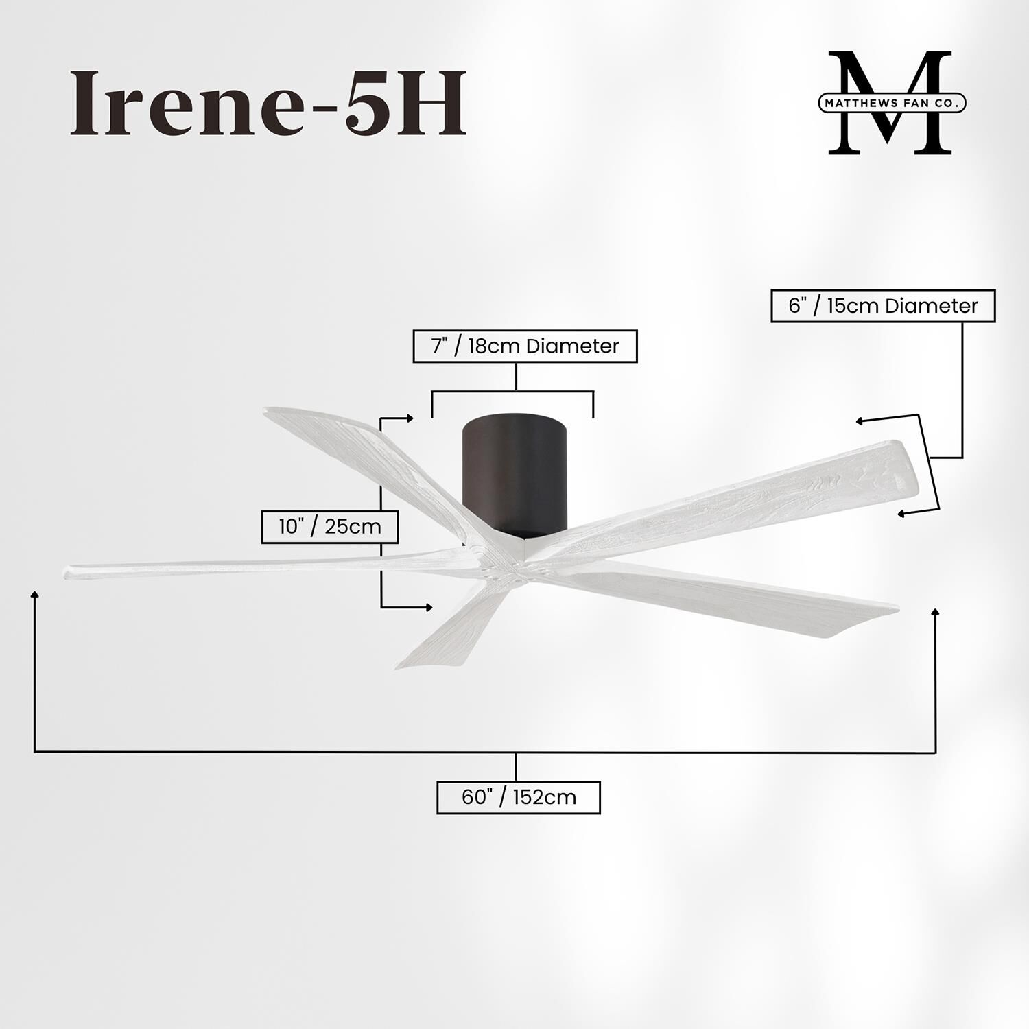 Irene 60 Inch Flush Mount Fan by Matthews Fan Company