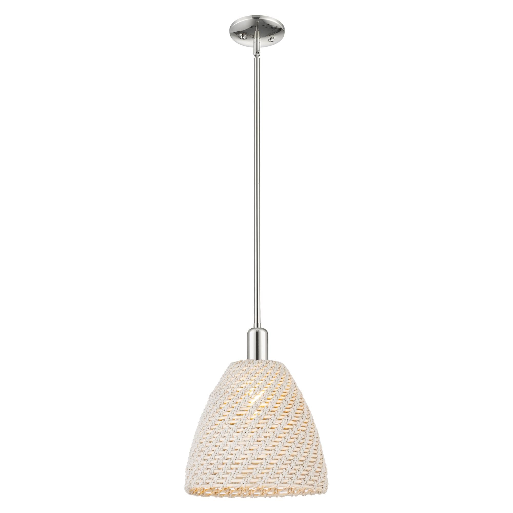 Shown in Polished Nickel finish and Natural shade
