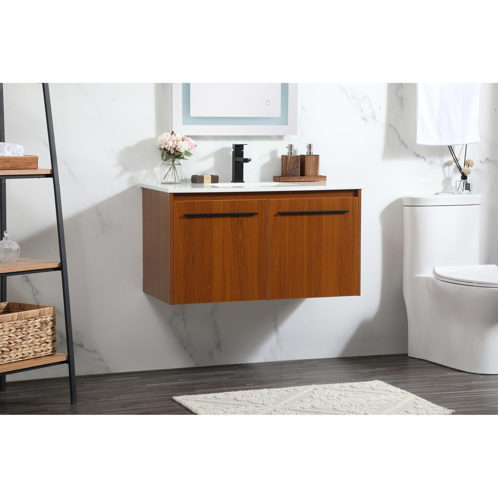 Shown in Teak finish