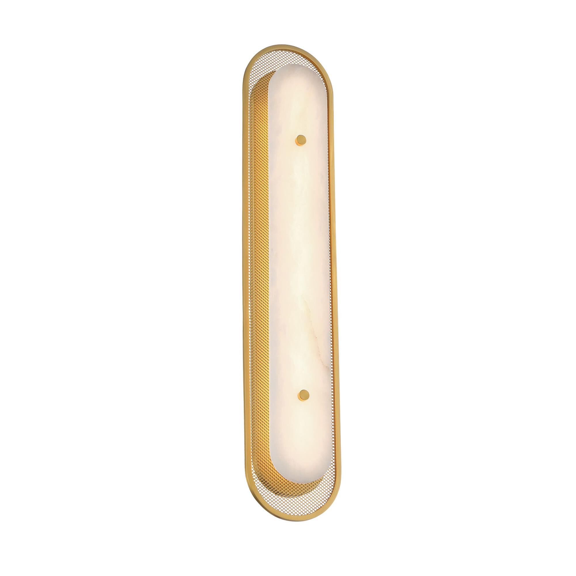 Shown in Gold finish and Alabaster glass