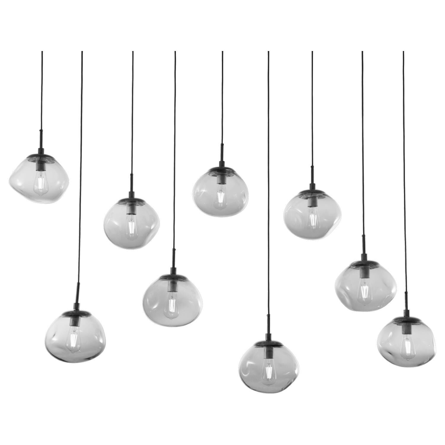 Levi Wilson Nebula 70 Inch 9 Light Linear Suspension Light by Hammerton Studio