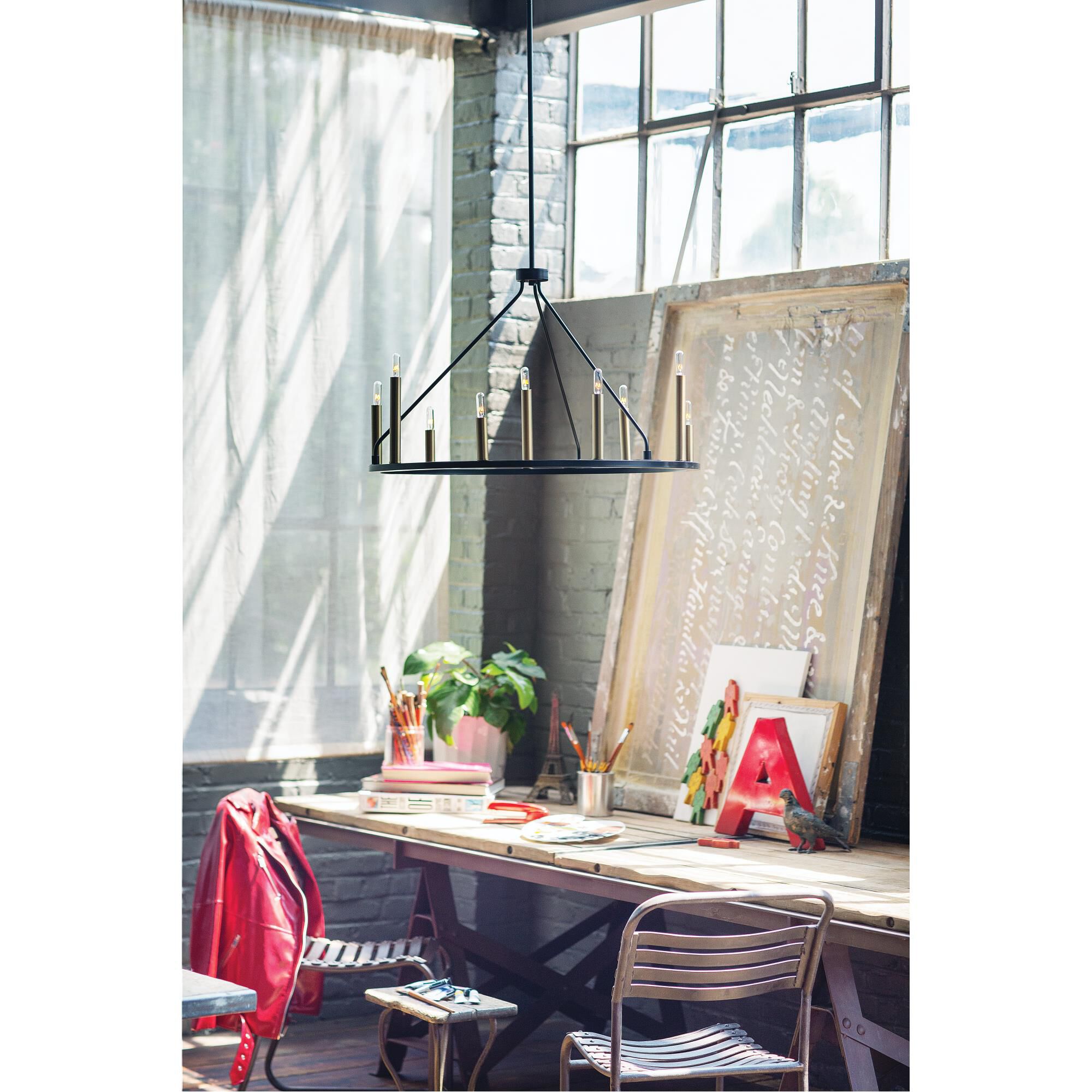 Lazlo 30 Inch 9 Light Chandelier by Lark