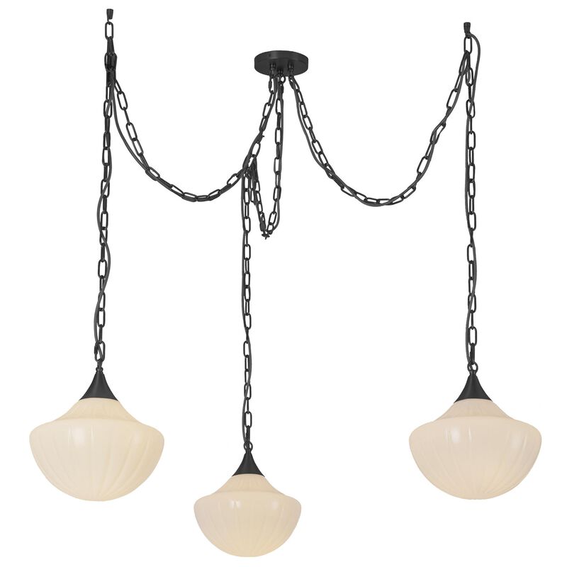 Peyton Fox Farrah 12 Inch 3 Light Multi Light Pendant by Alora Mood