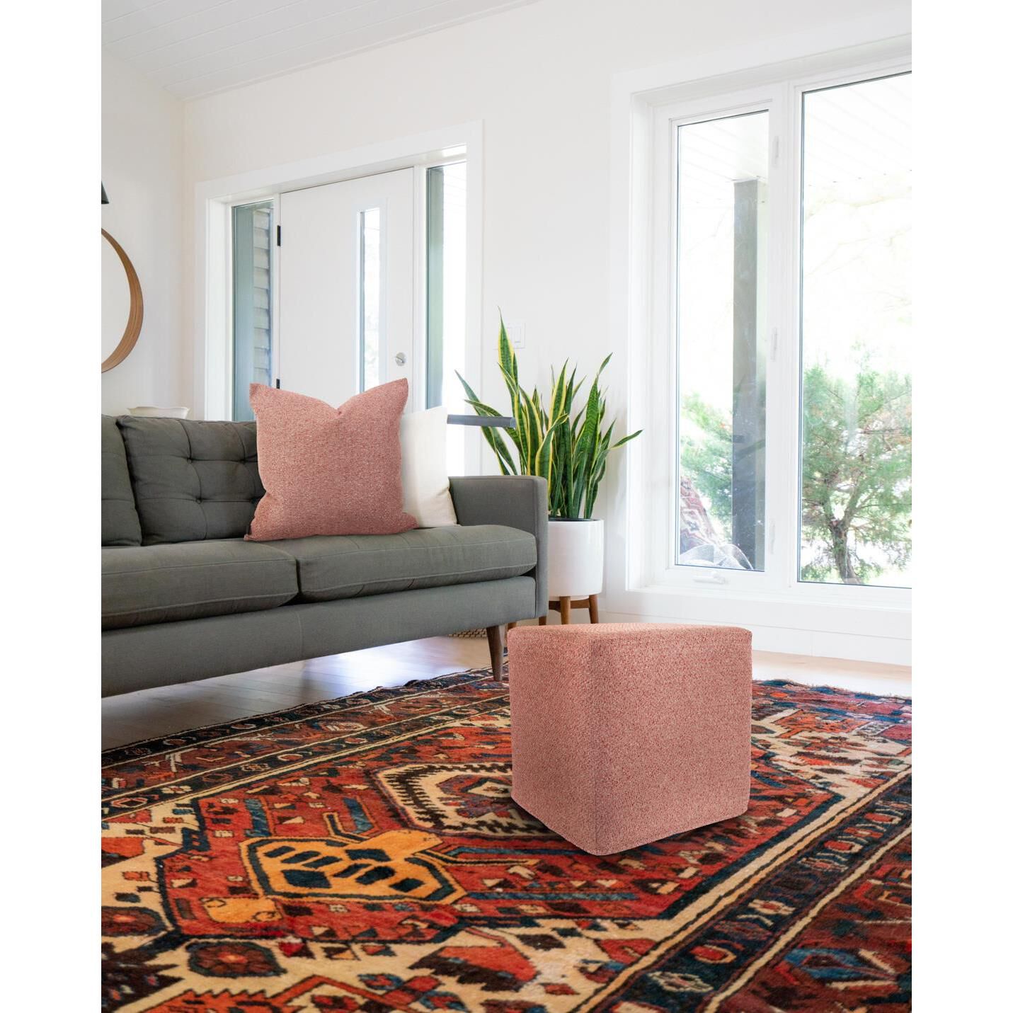 The Panama Block & Cylinder Ottoman by Howard Elliott Collection