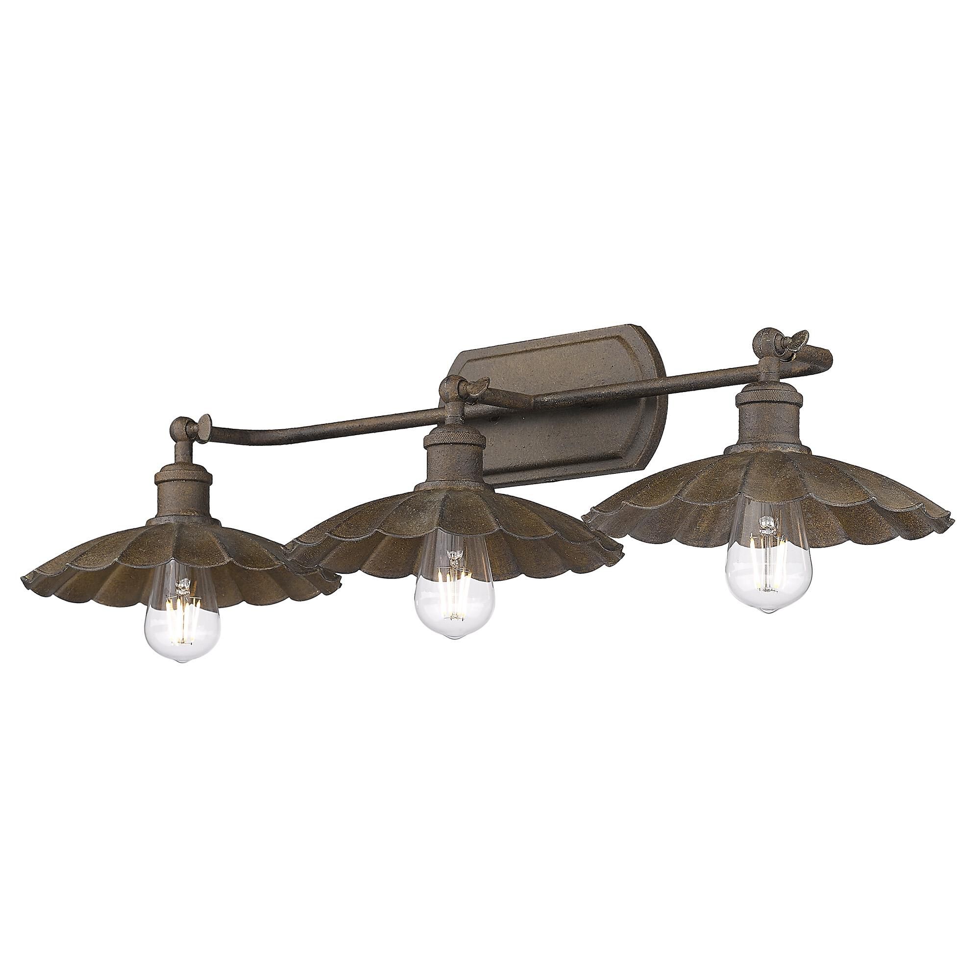 Clemence 30 Inch 3 Light Bath Vanity Light by Golden Lighting