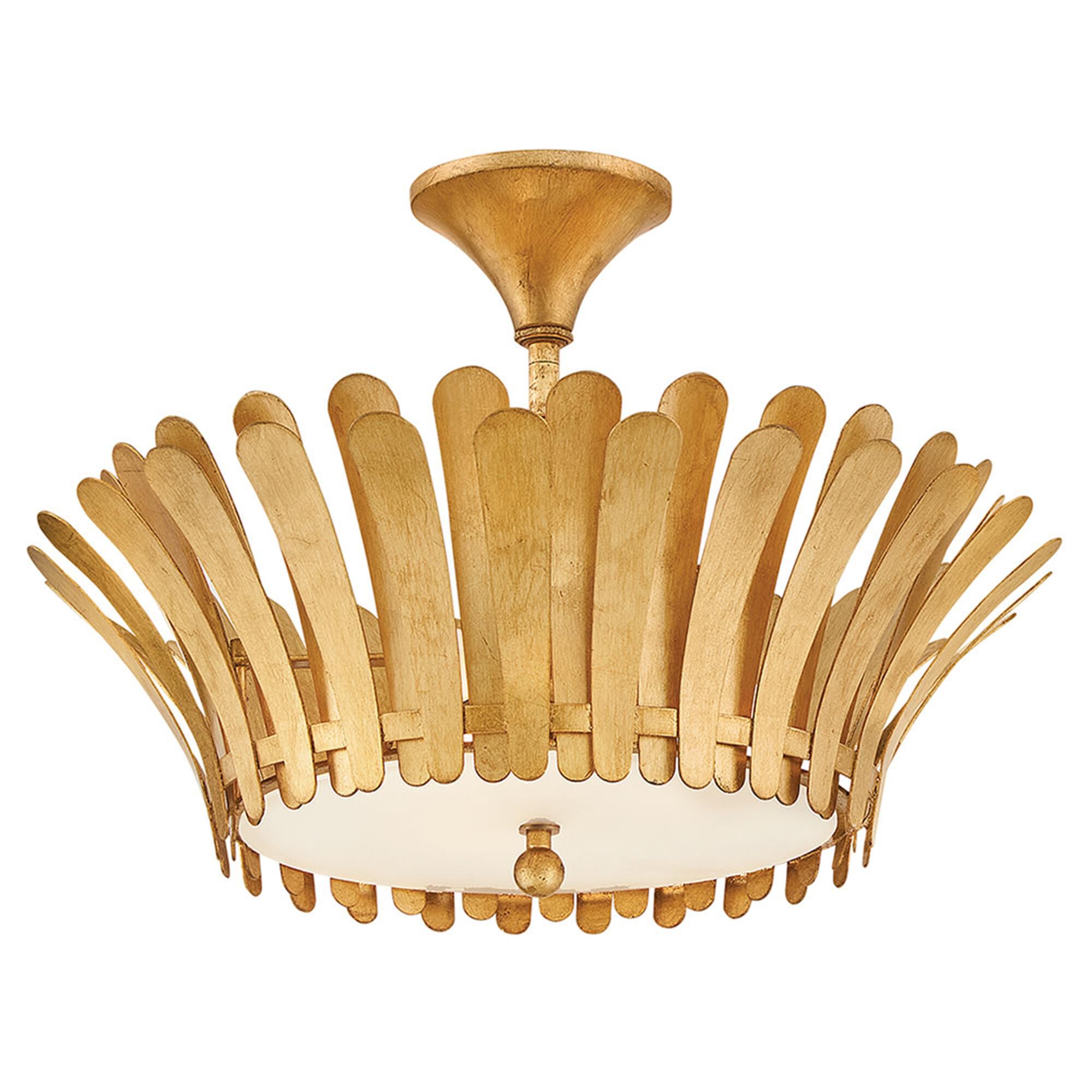 Reina 20 Inch 3 Light Semi Flush Mount,