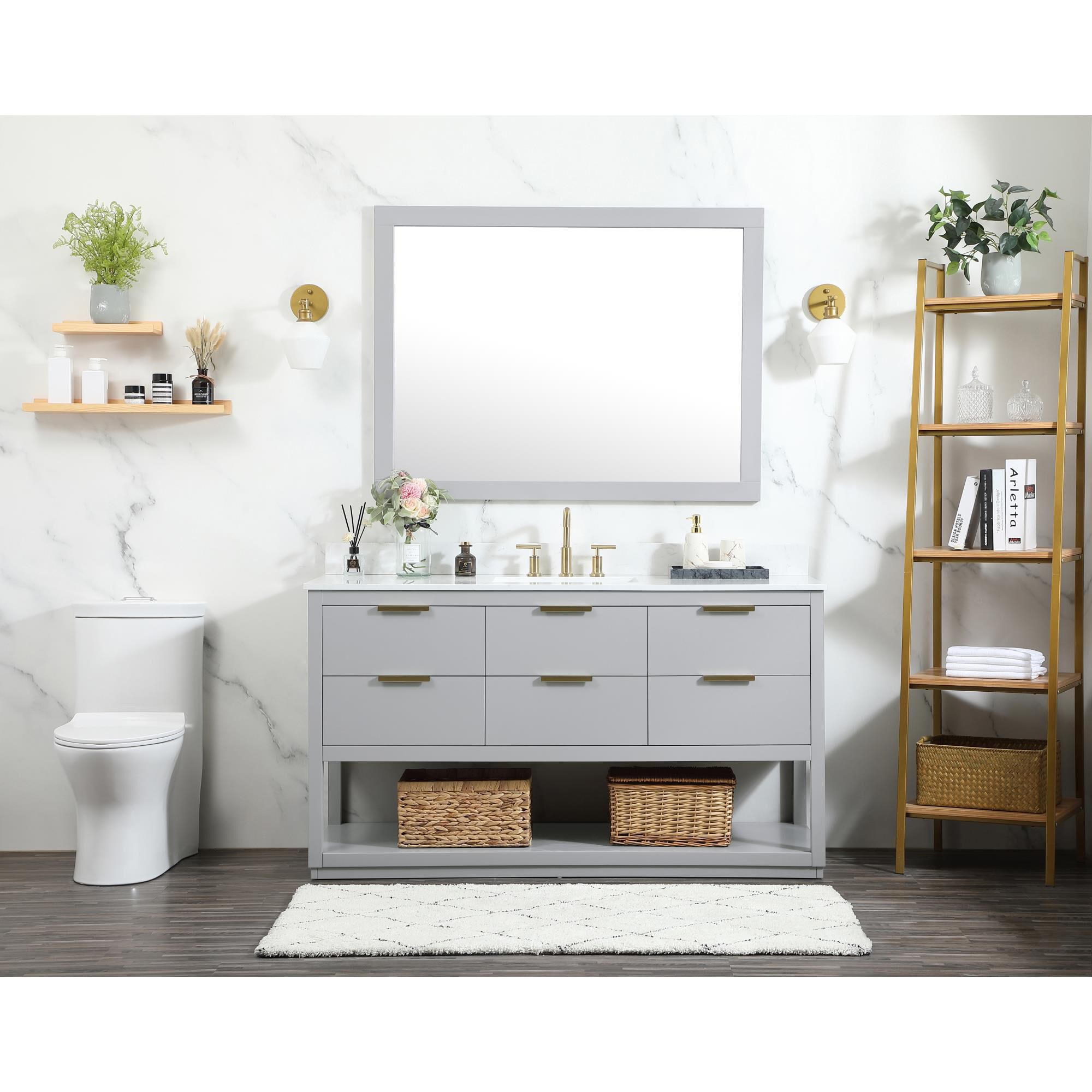 Shown in Grey finish