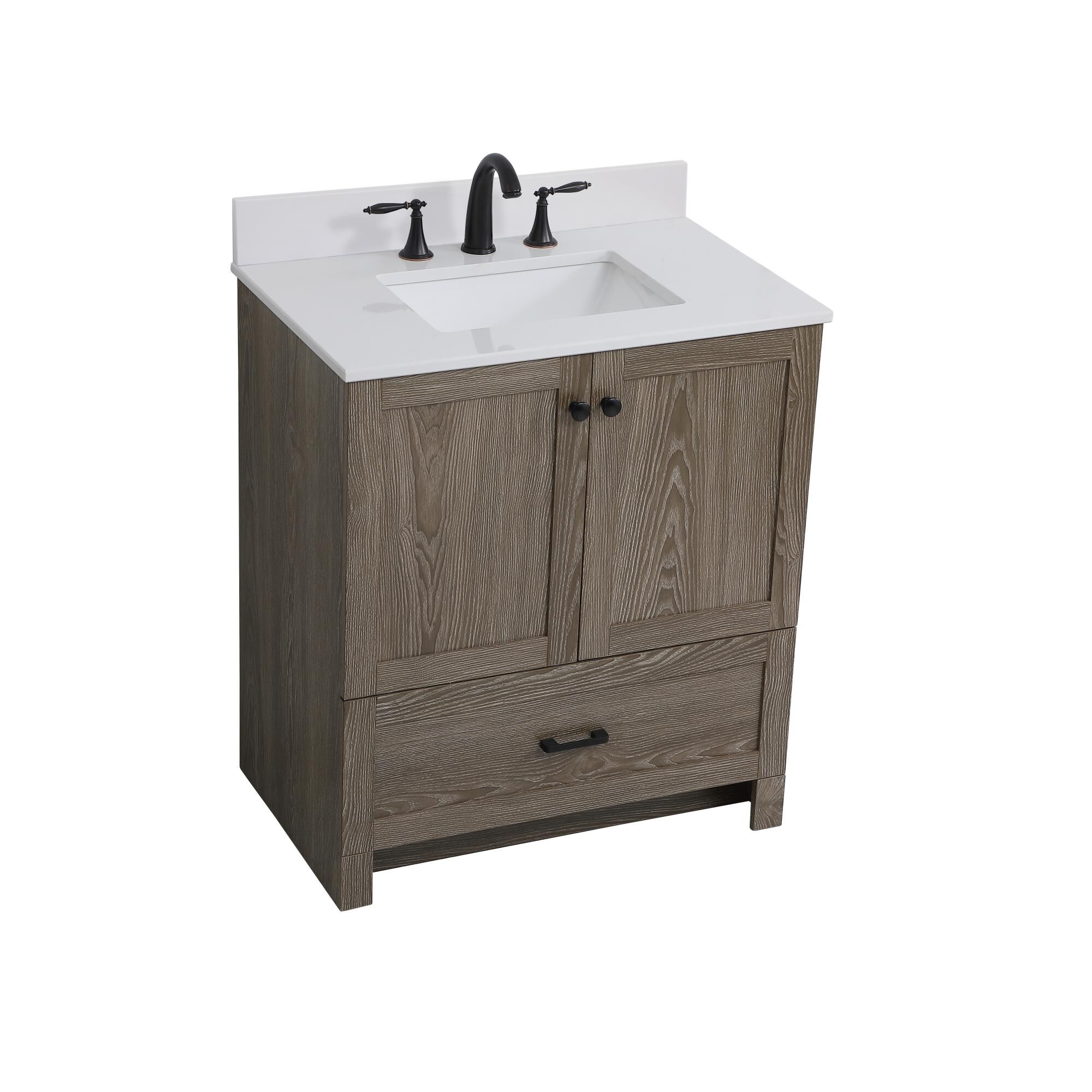 Shown in Weathered Oak And Black With Ivory finish