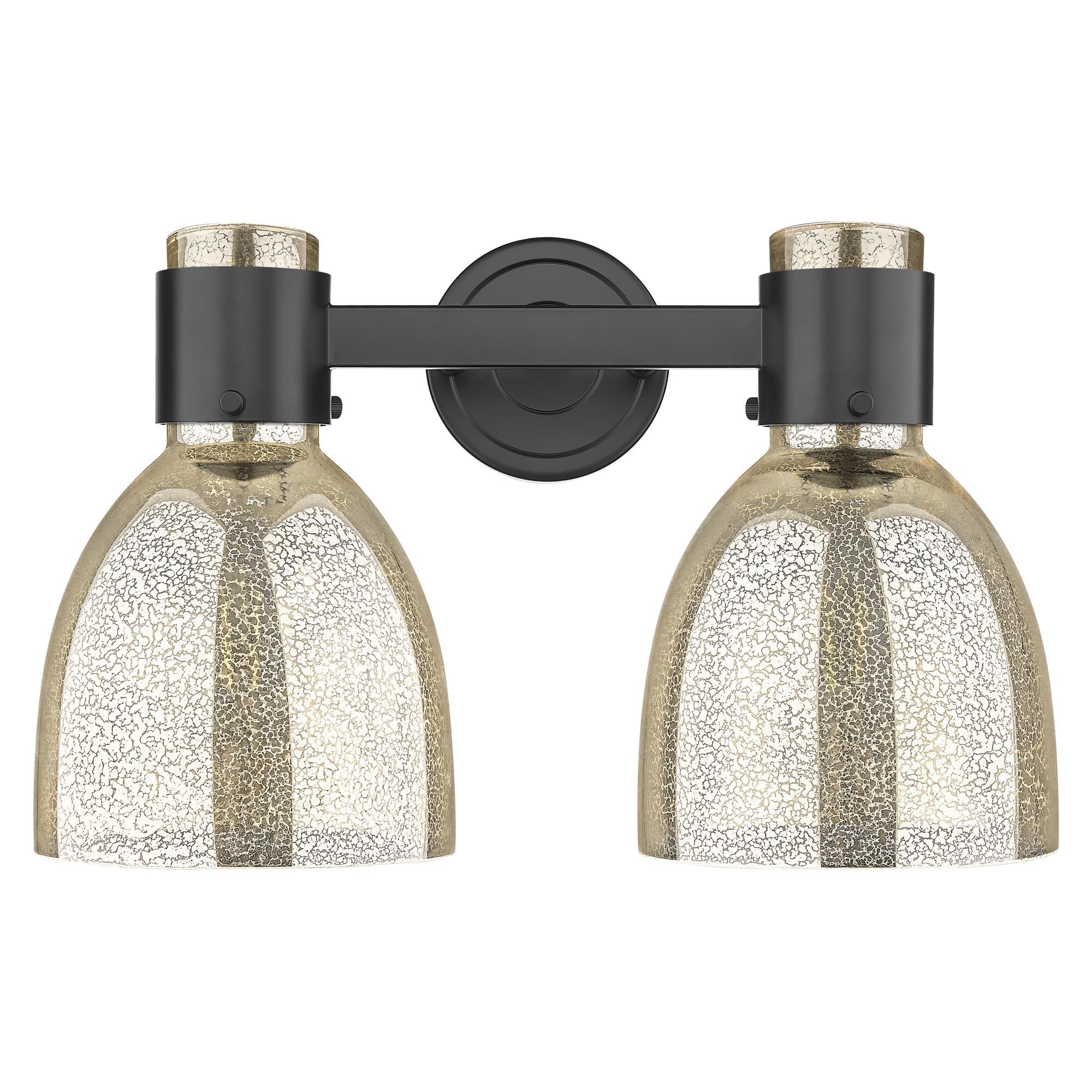 Shown in Matte Black finish and Mercury glass