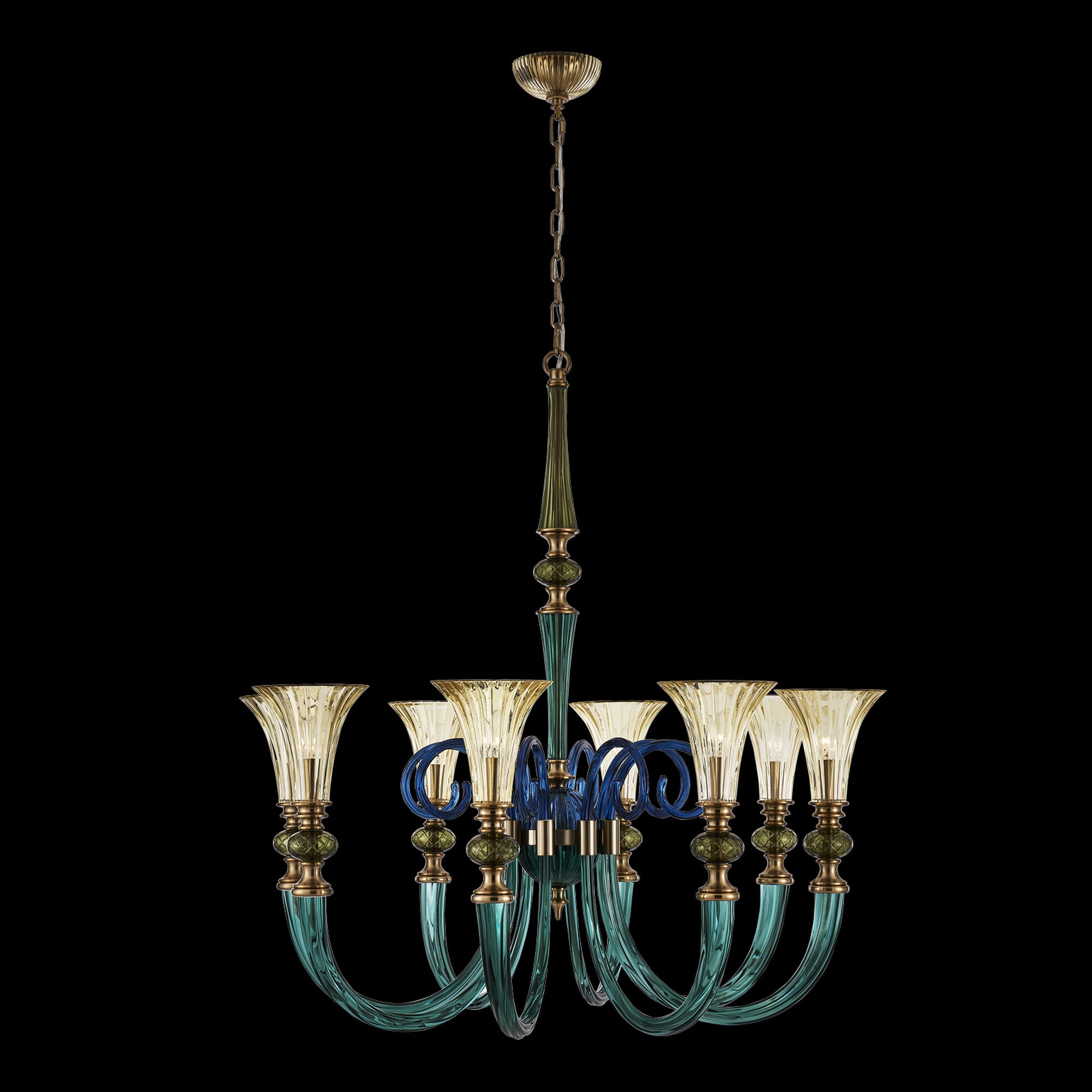 Shown in Winter Brass finish and Firenze Clear crystal and 0.0 glass and 0.0 shade