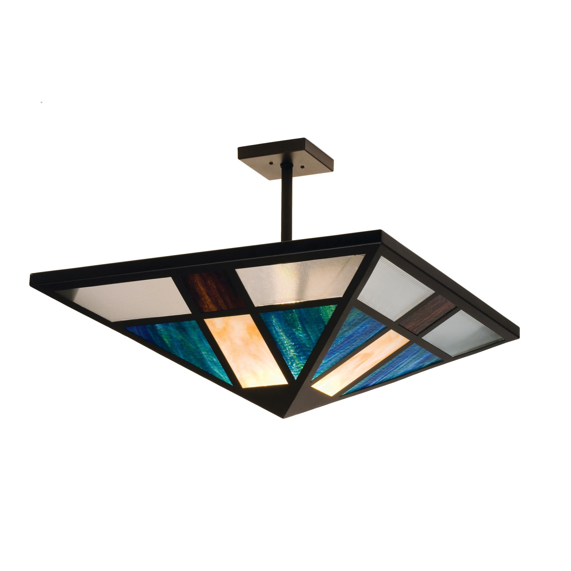 Polaris 42 Inch 1 Light Semi Flush Mount by Meyda Lighting