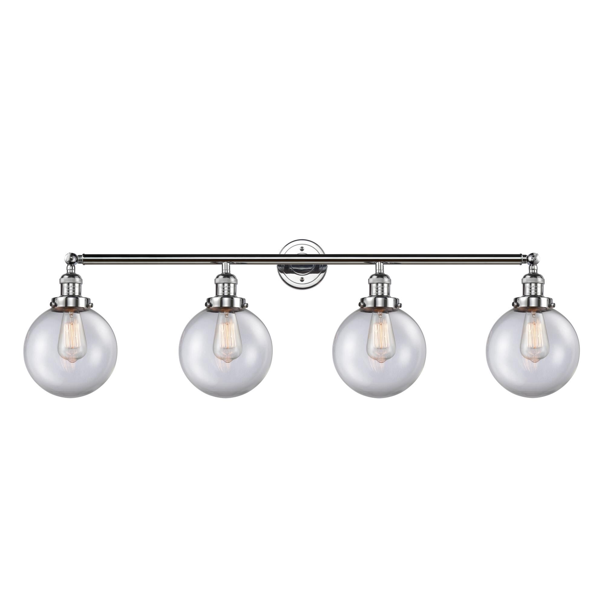 Shown in Polished Chrome finish and Clear Beacon glass