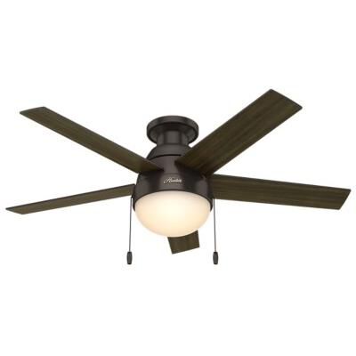 Anslee 46 Inch Ceiling Fan with Light Kit by Hunter Fan