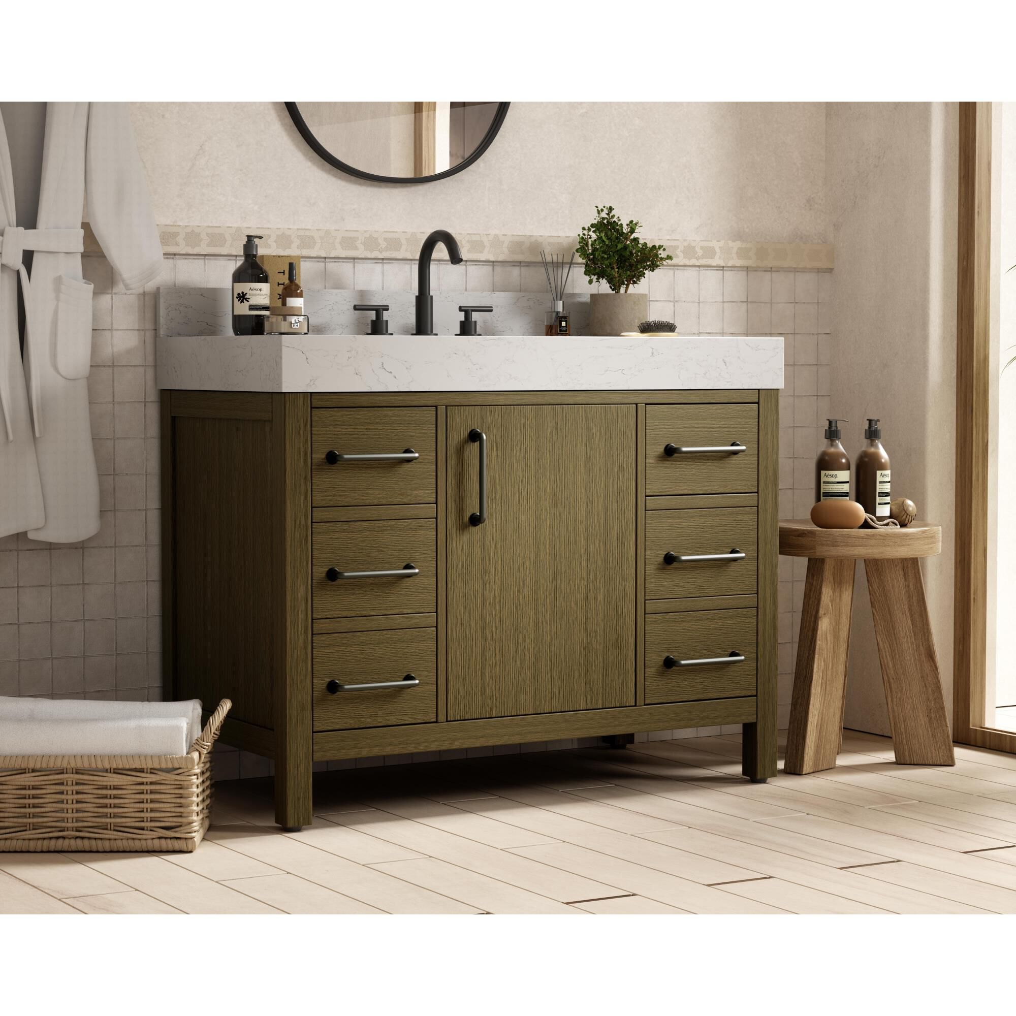 Nathan 42 Inch Bath Vanity by Elegant Dcor