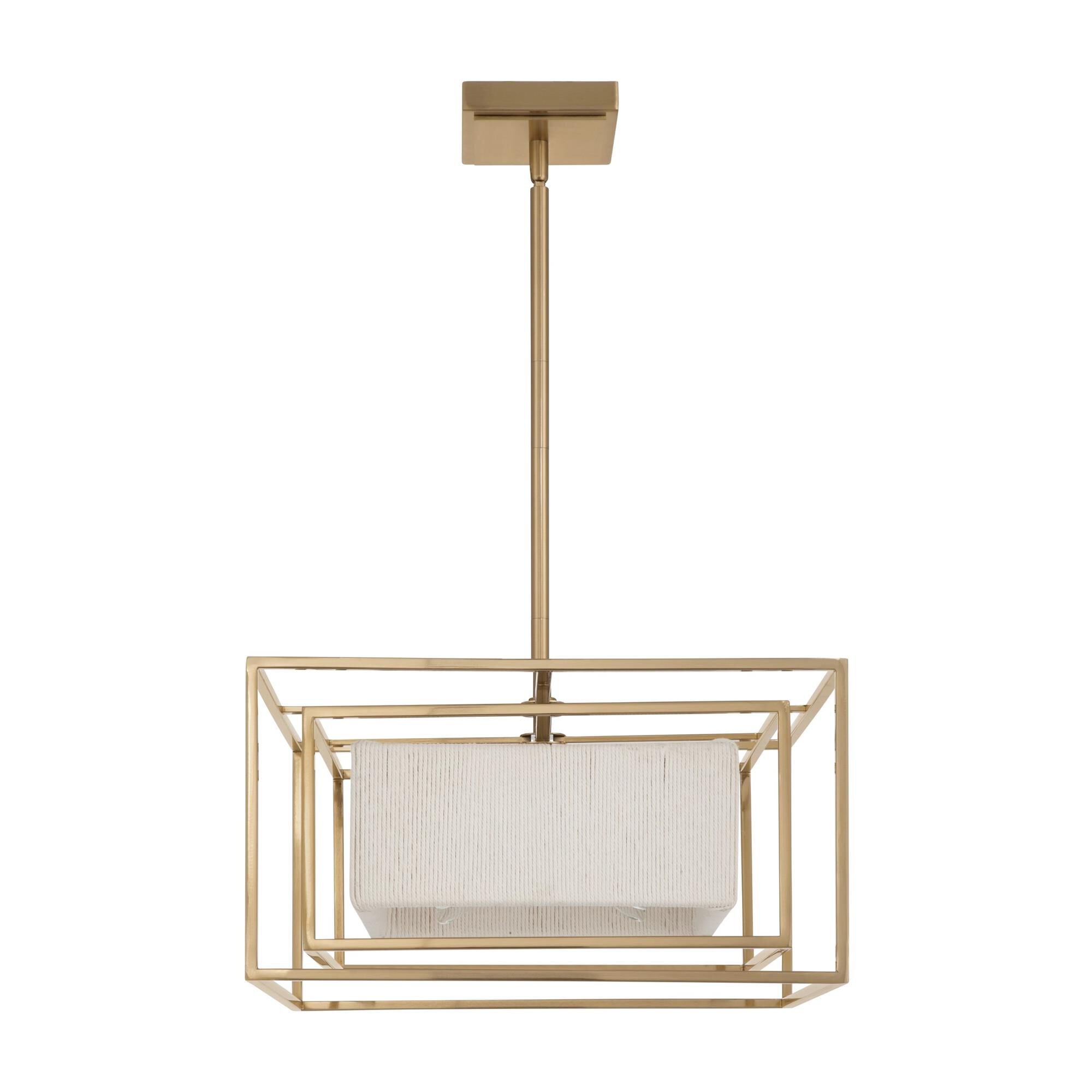 Shown in Brass finish and Cream shade